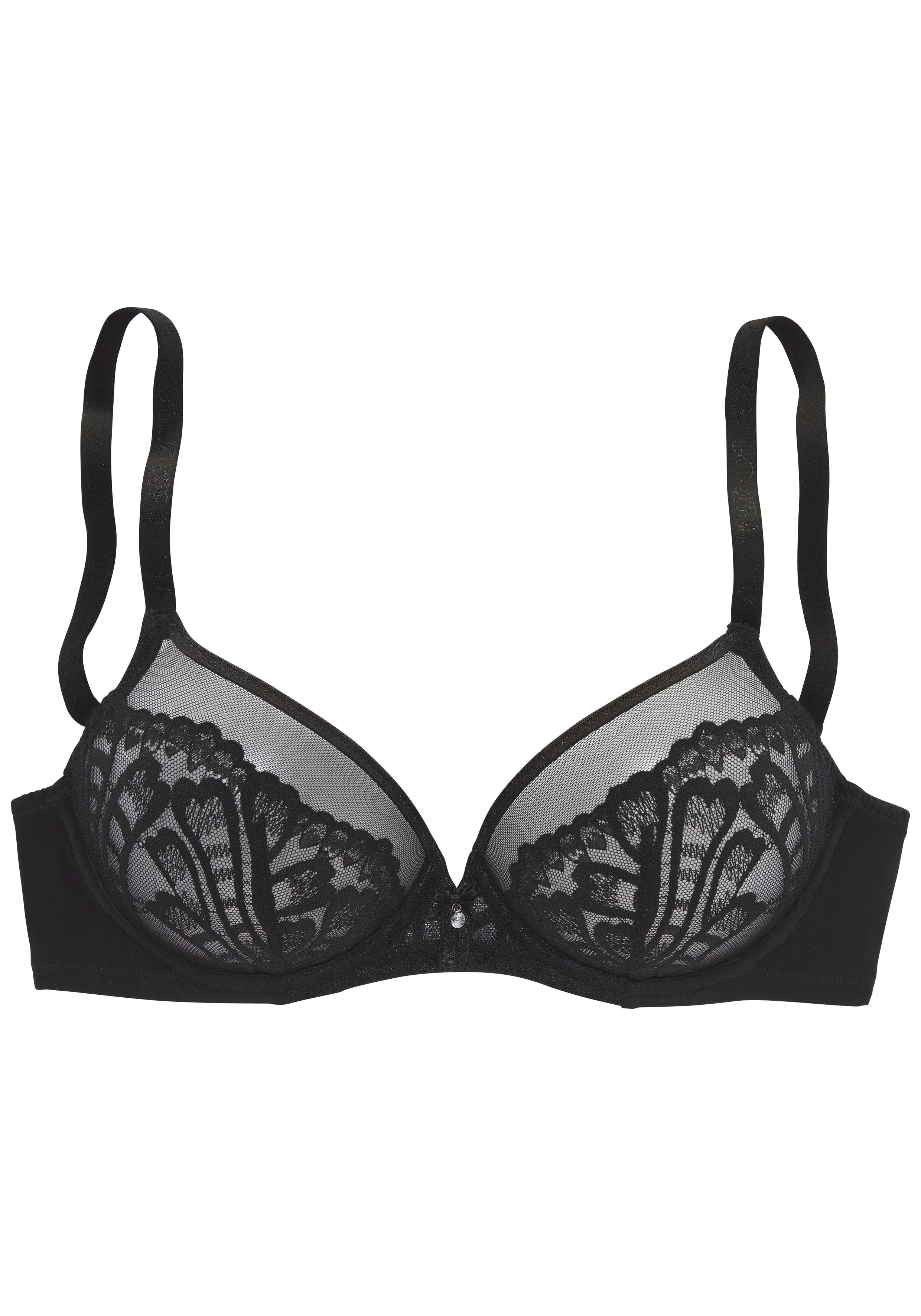 Lascana Beugel-bh FLORA met fijne kant en edel glinsterend accessoire, sexy lingerie