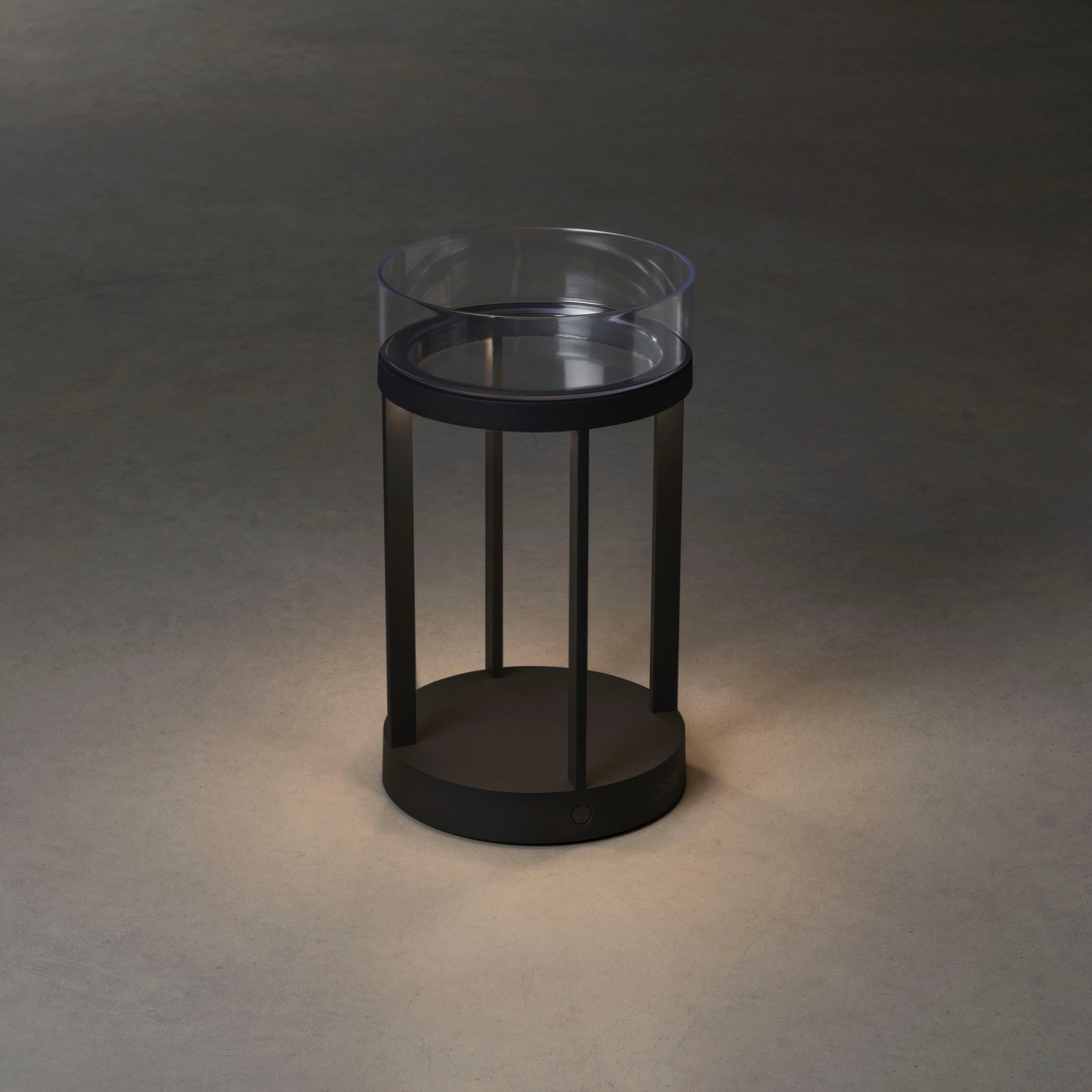 KONSTSMIDE Led-lantaarn Chieti Chieti LED USB-lantaarn, dimbaar 2700/3000K glasdeksel (2 stuks)