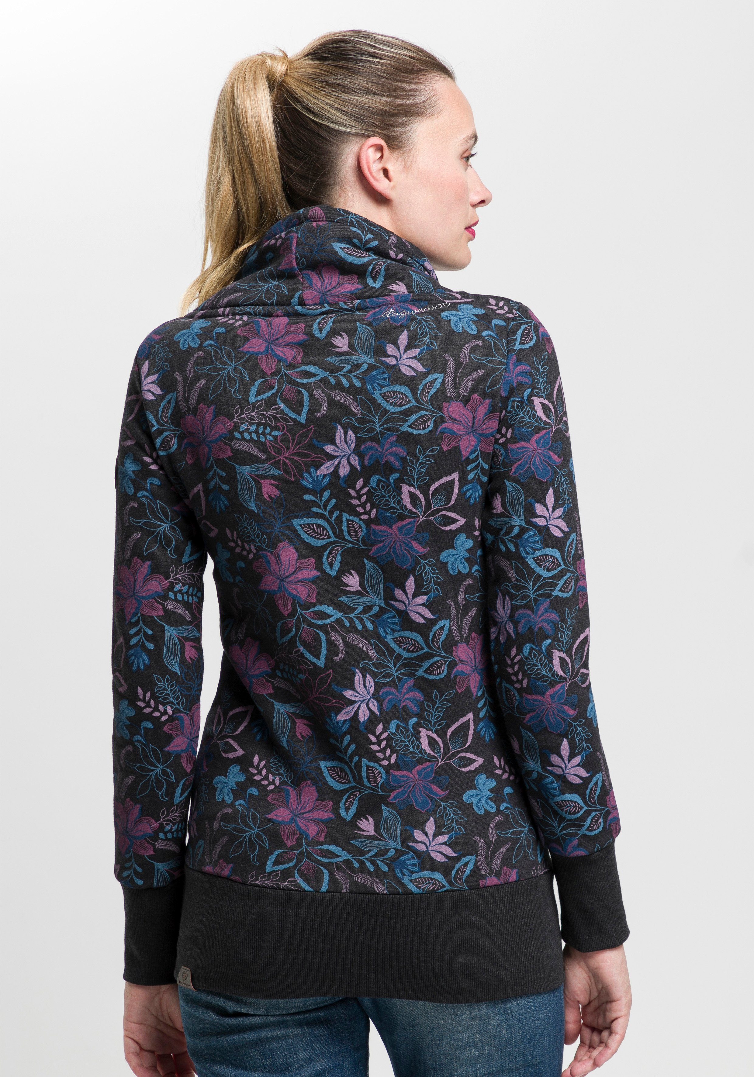 Ragwear Sweater NESKA O Capuchonsweater met asymmetrische sjaalkraag