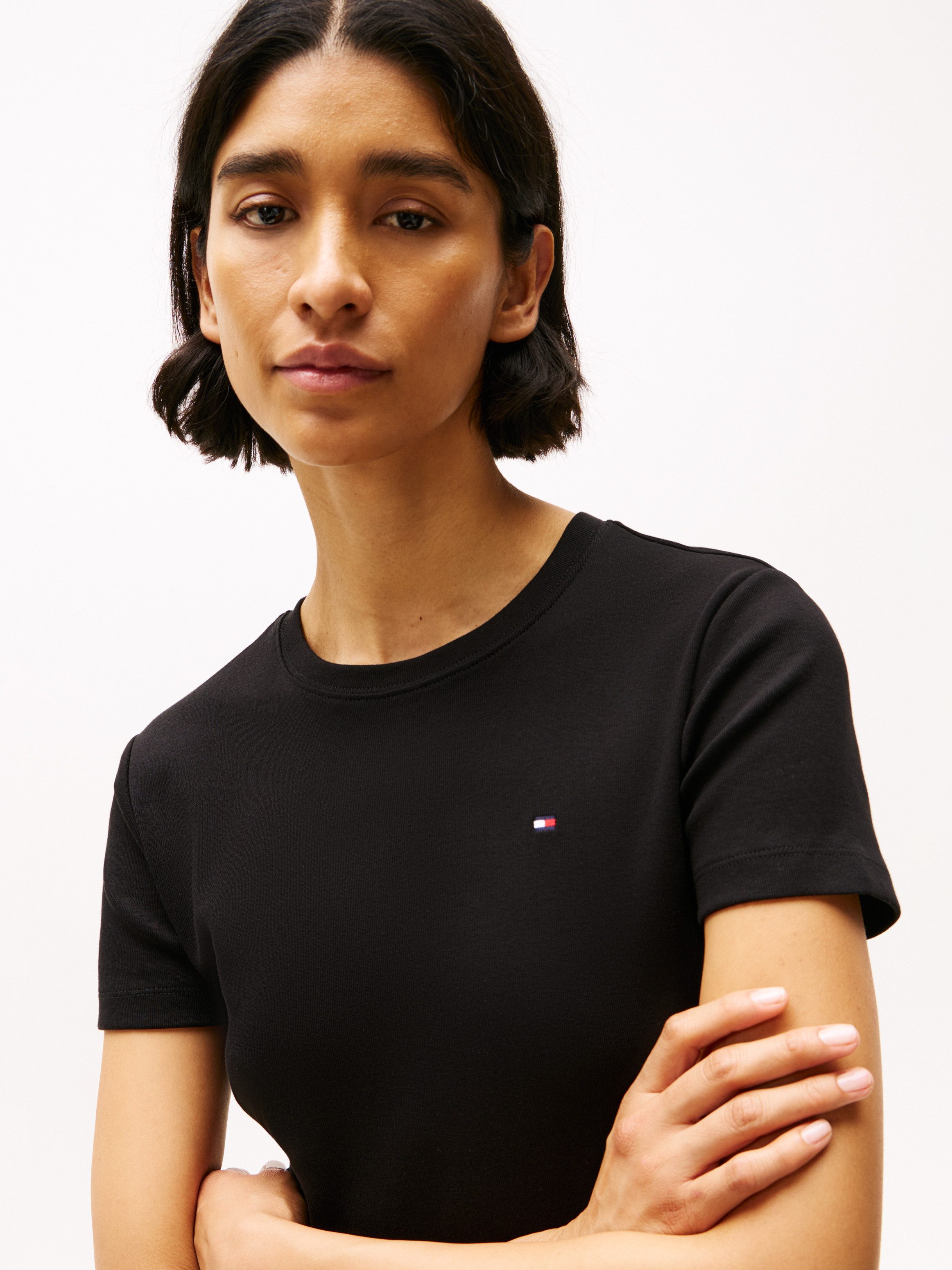 Tommy Hilfiger T-shirt SLIM CODY C-NK SS met geborduurd logo