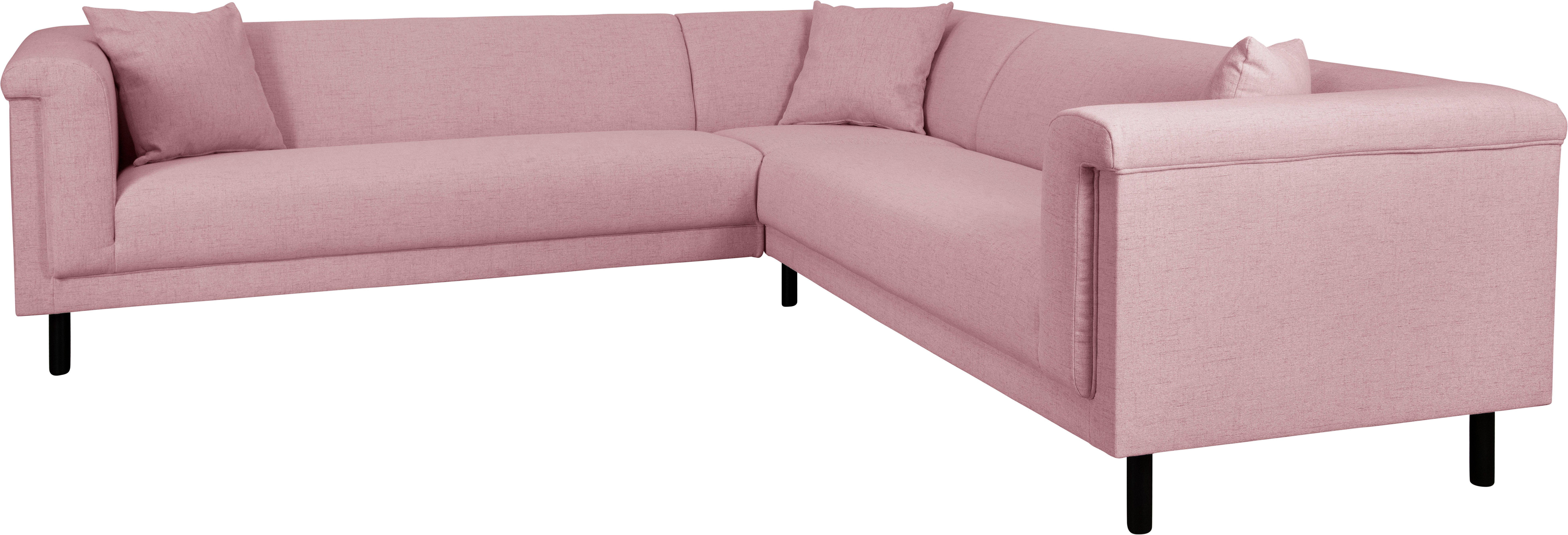 INOSIGN Hoekbank AGNIA L-vorm BxDxH: 244x244x71 cm incl. sierkussen, gelijkbenig, ook in cord