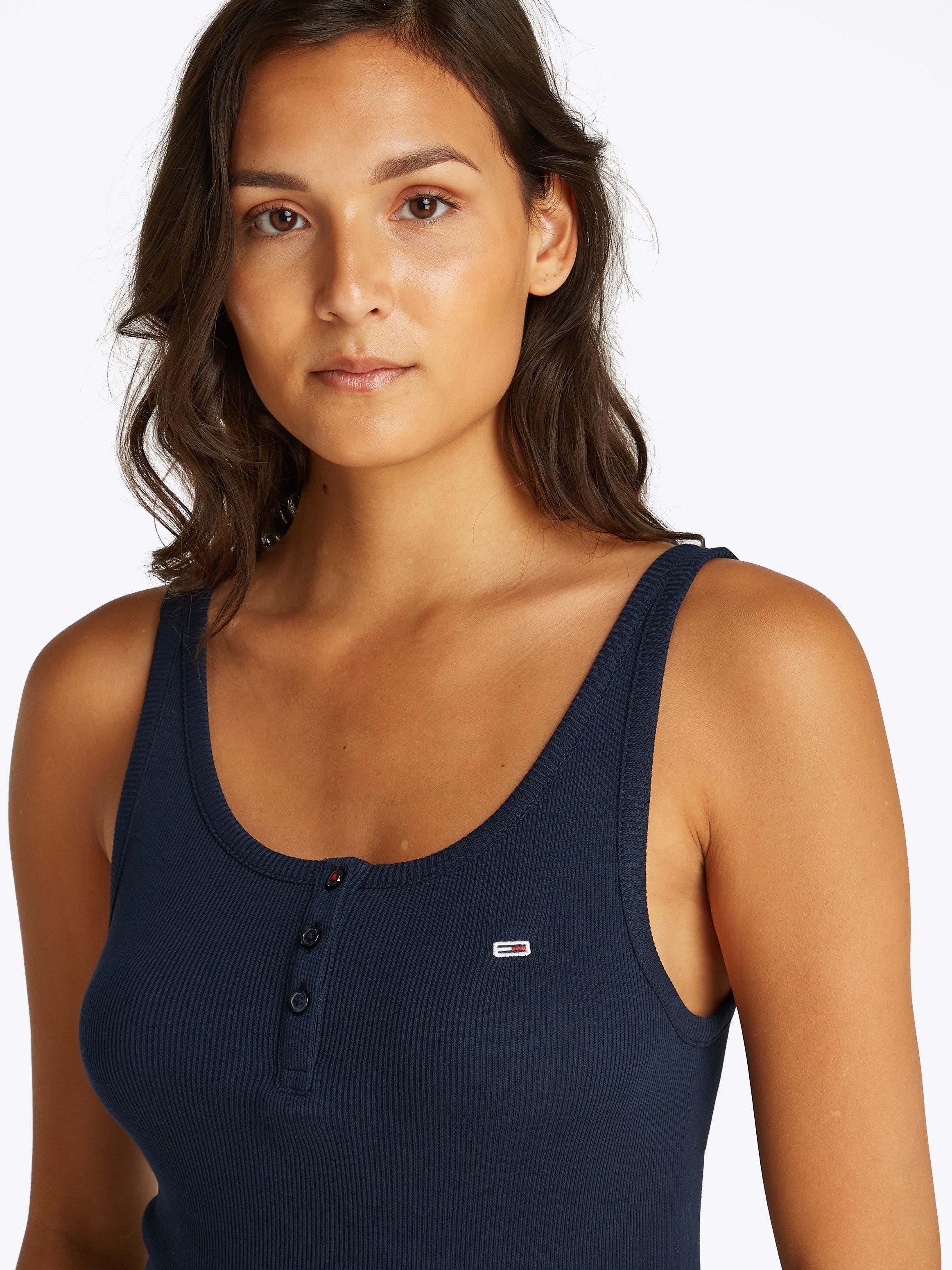 TOMMY JEANS Jerseyjurk TJW BUTTON TANK DRESS