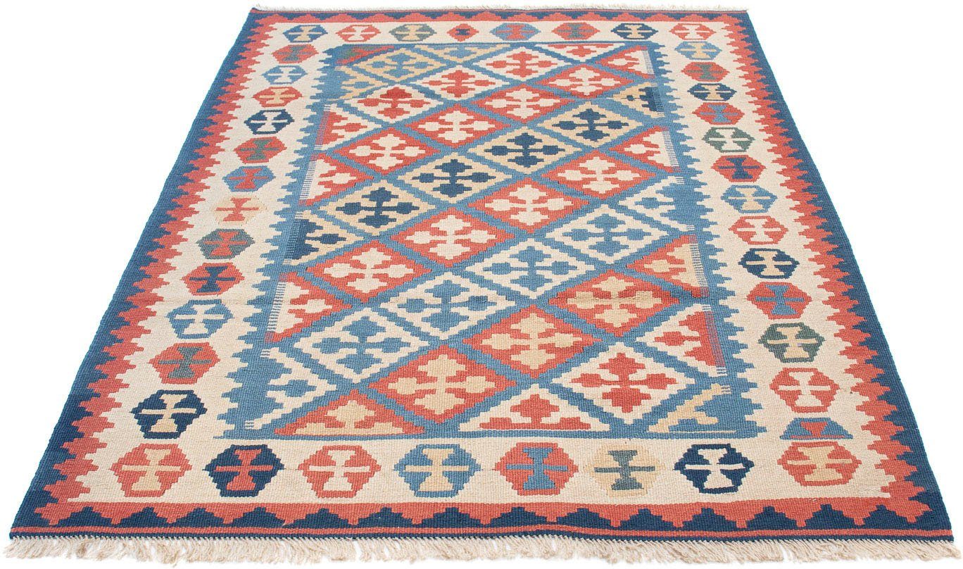 morgenland Wollen kleed Kelim Fars velden 196 x 120 cm Omkeerbaar tapijt