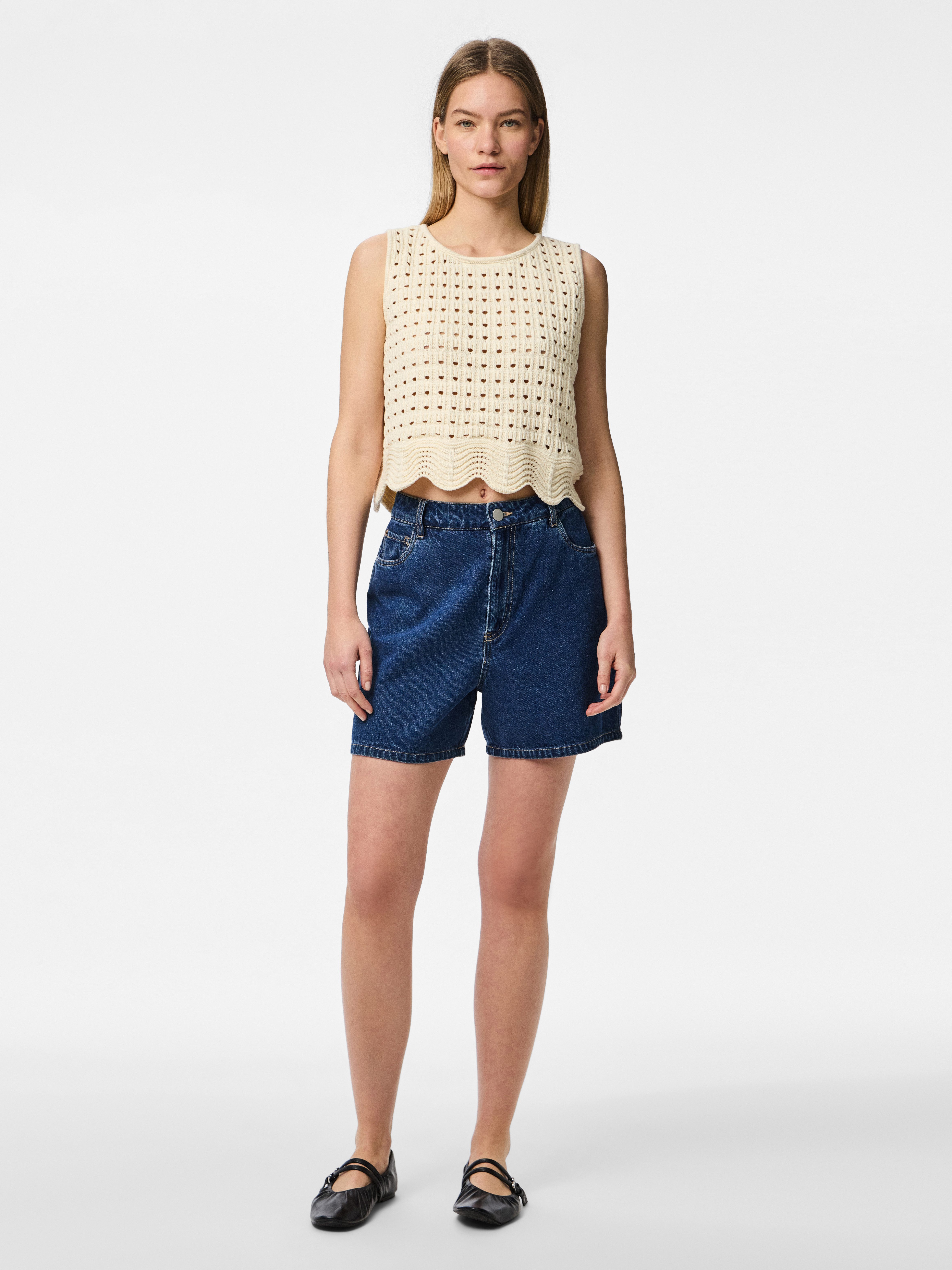 pieces Jeansshort PCABBI MW SHORTS NOOS