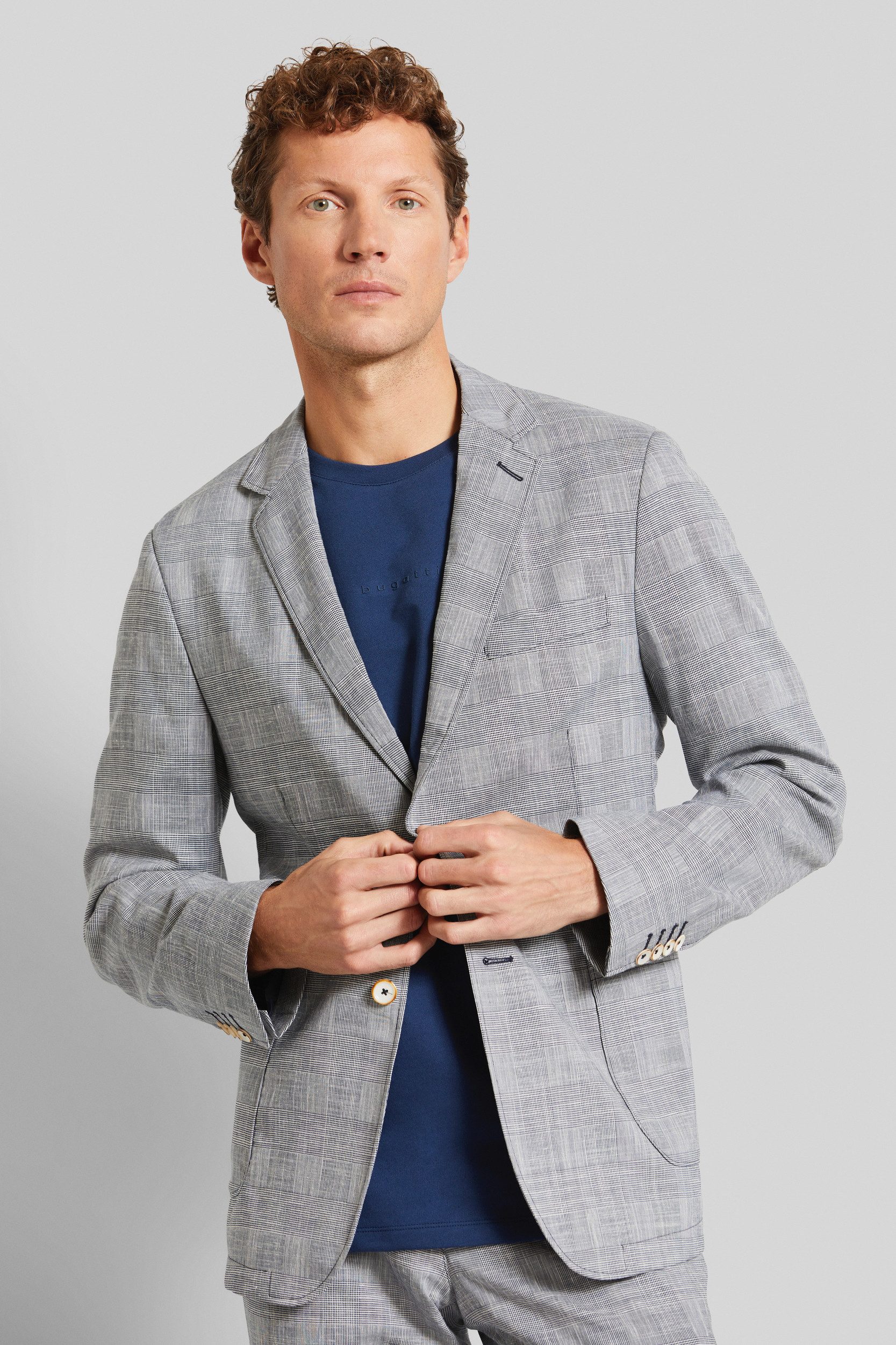 Bugatti Colbert met bijzondere lichtheid heren colberts & blazers maat 58 blauw