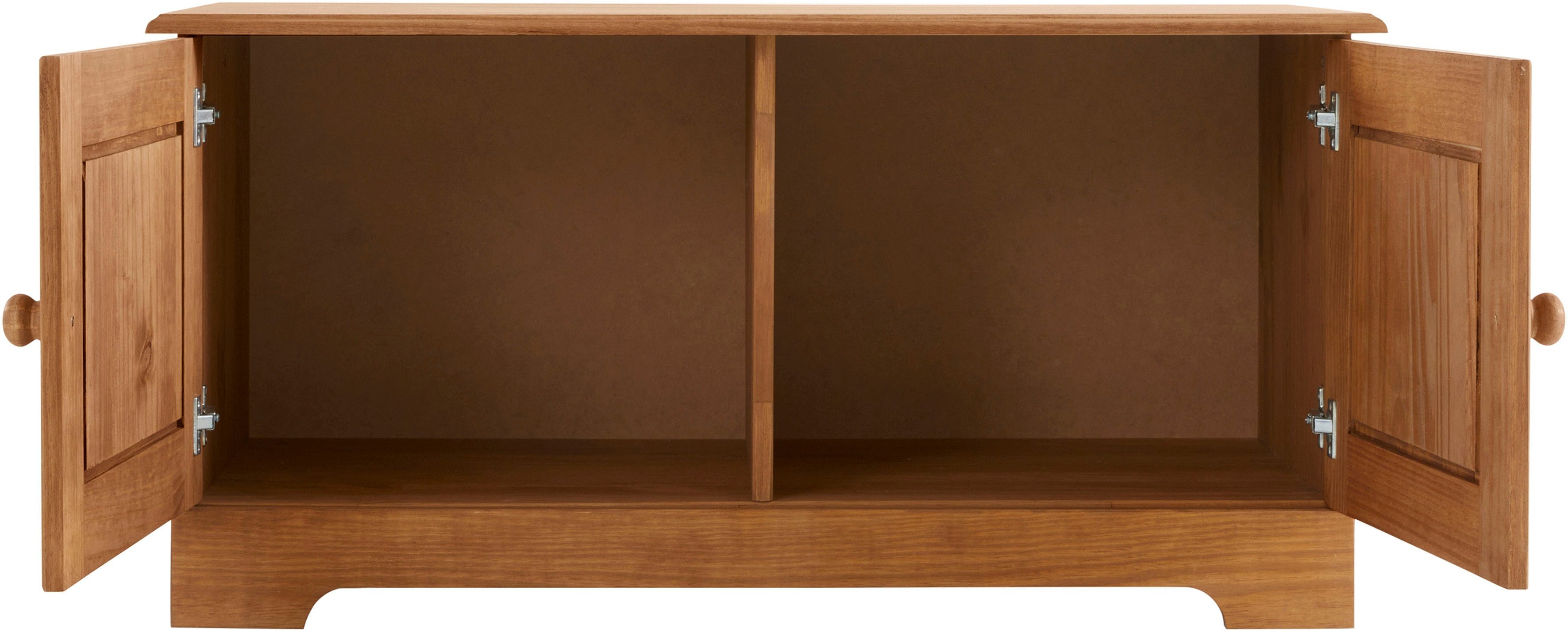Home affaire Zitbank Lisa met opbergruimte en 2 draaideuren, breedte 90 cm
