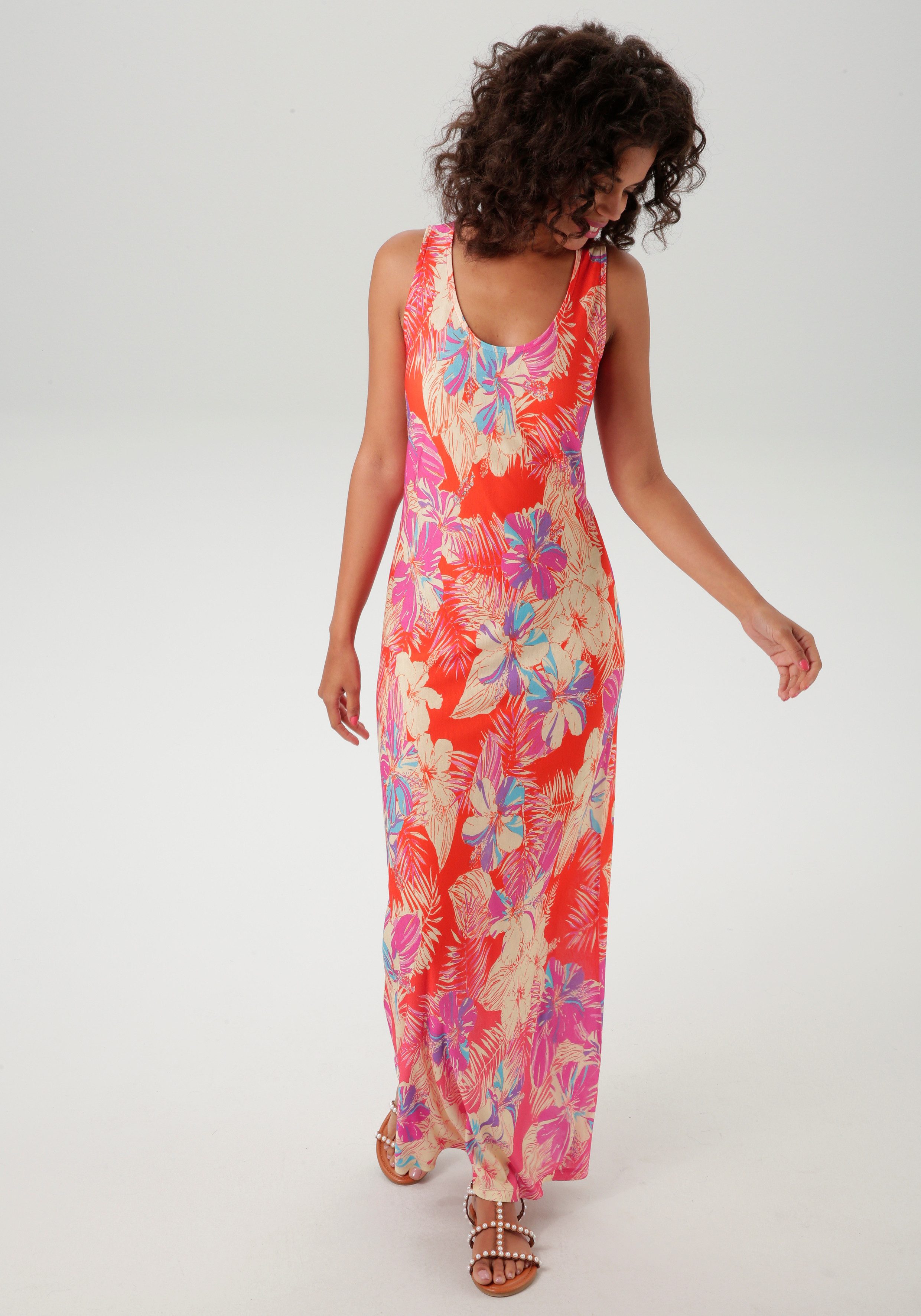 Aniston CASUAL Zomerjurk met kleurrijke bloemenprint - elk stuk is uniek - nieuwe collectie
