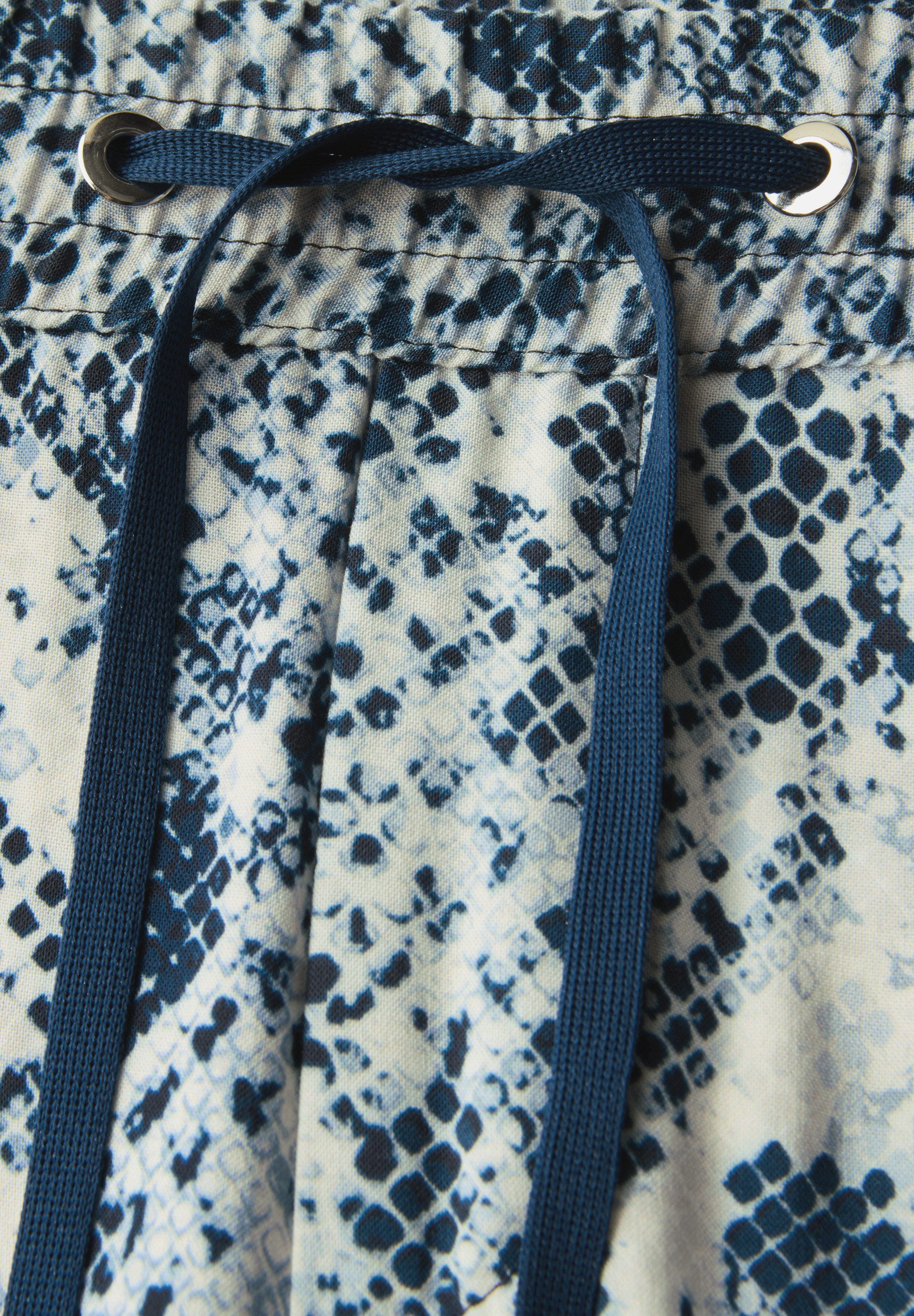 STREET ONE Stoffen broek Style Emee met elastische tailleband en tunnelkoord, met grafisch patroon