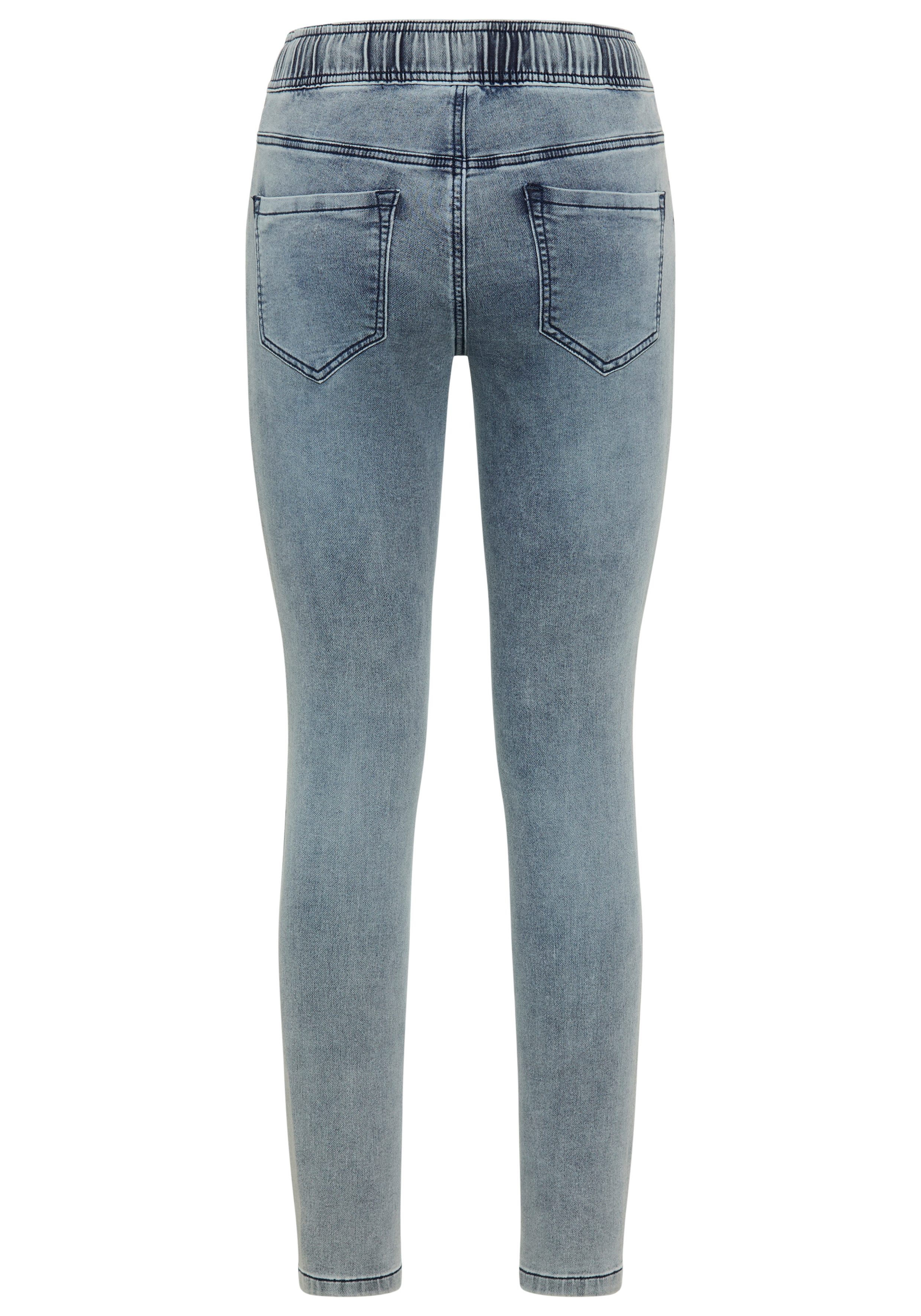 Arizona Stretch jeans wijdere pijp, normale taillehoogte, enkel-lang, met used-wassing