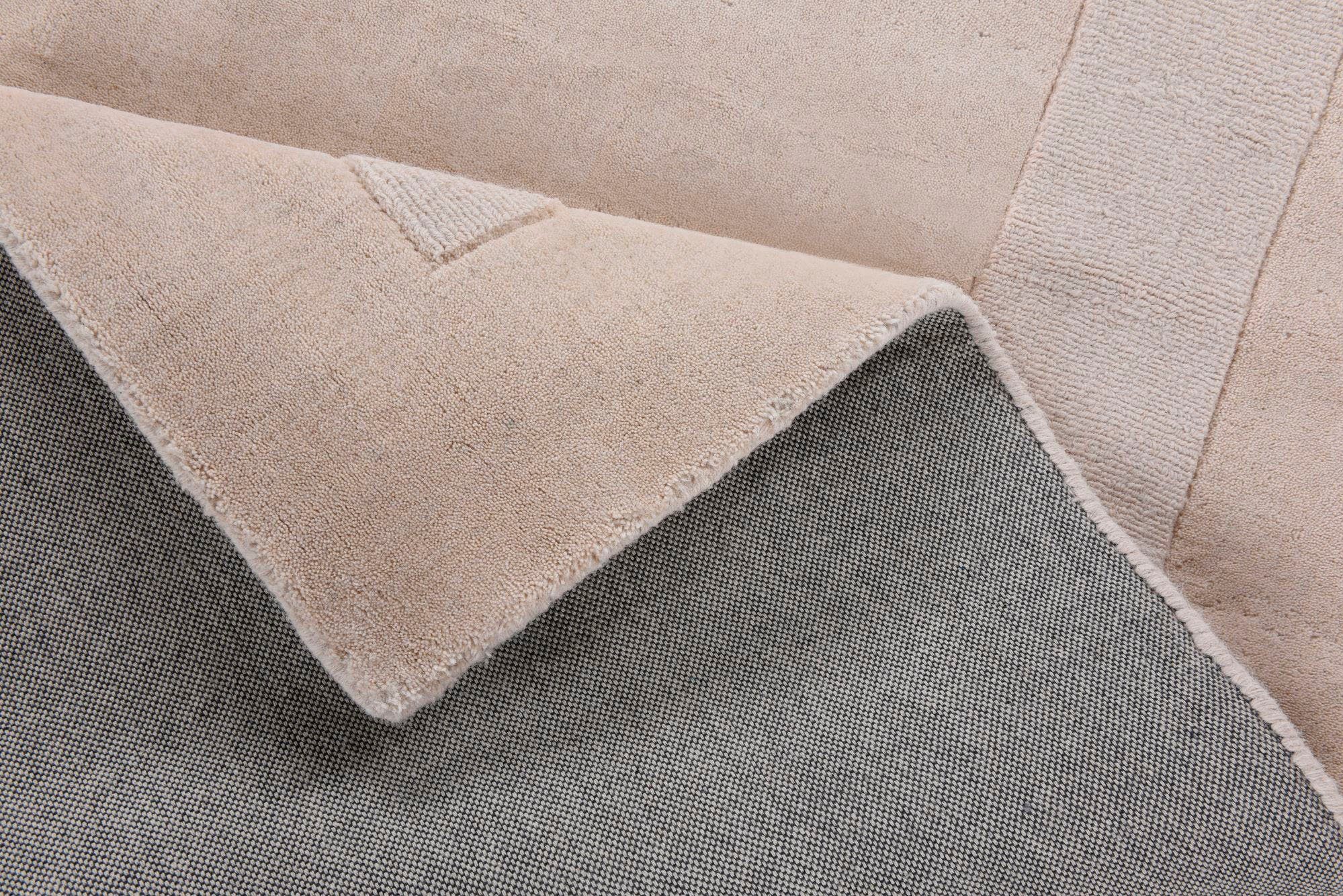 THEKO Wollen kleed USEDOM 8301 Uni kleuren, 100% wol, handgetuft, met rand