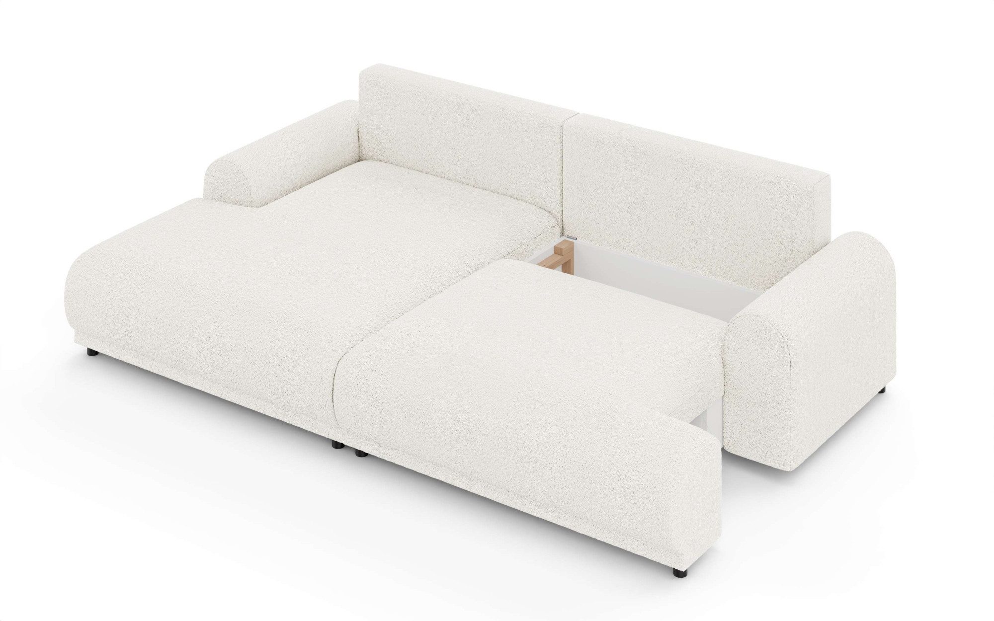 INOSIGN Hoekbank Marsby, met bedfunctie en bedlade, afmetingen: B/H/D 242/65/145 cm