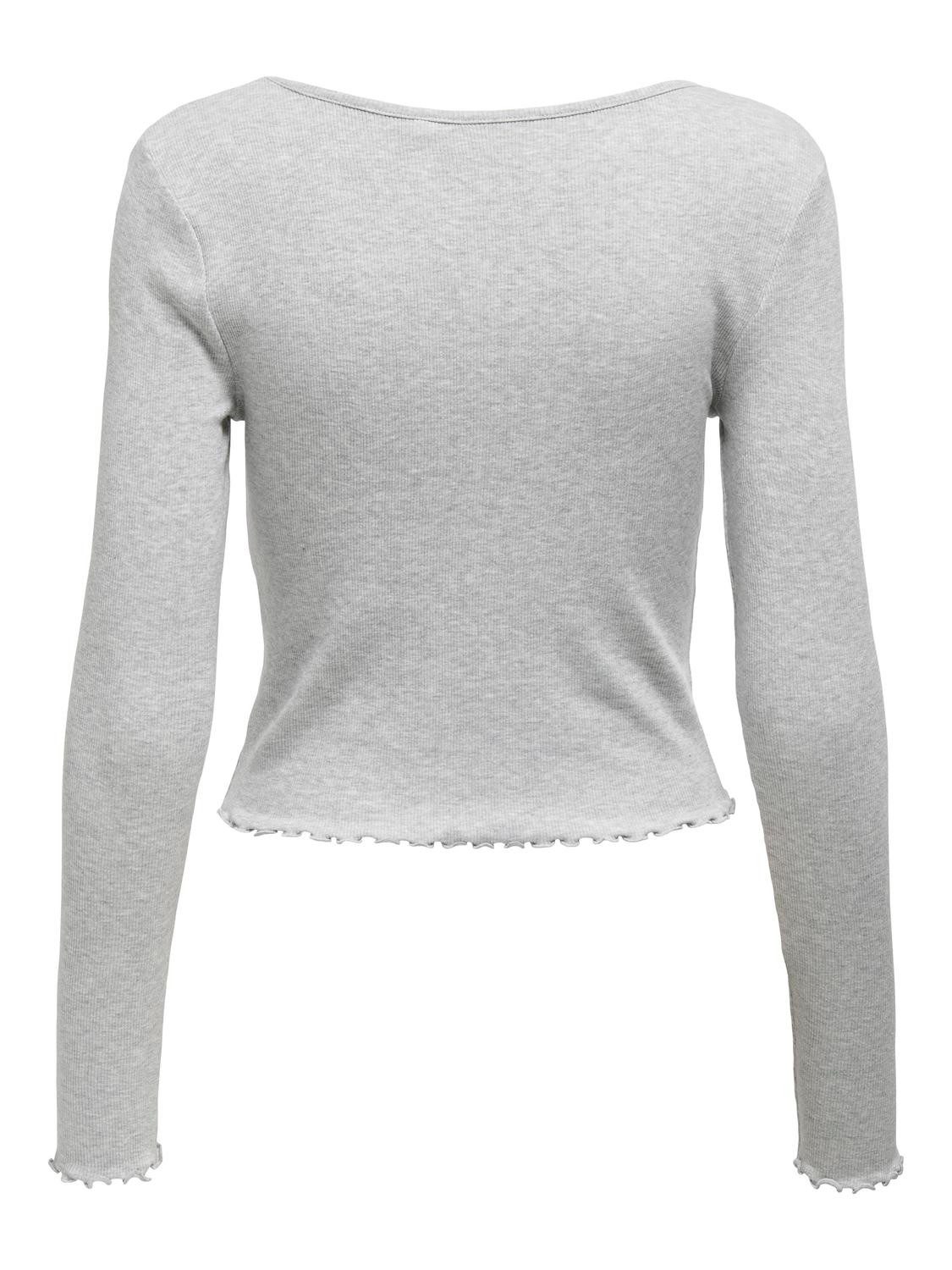 Only Shirt met lange mouwen ONLBETTY L/S V-NECK TOP CC JRS
