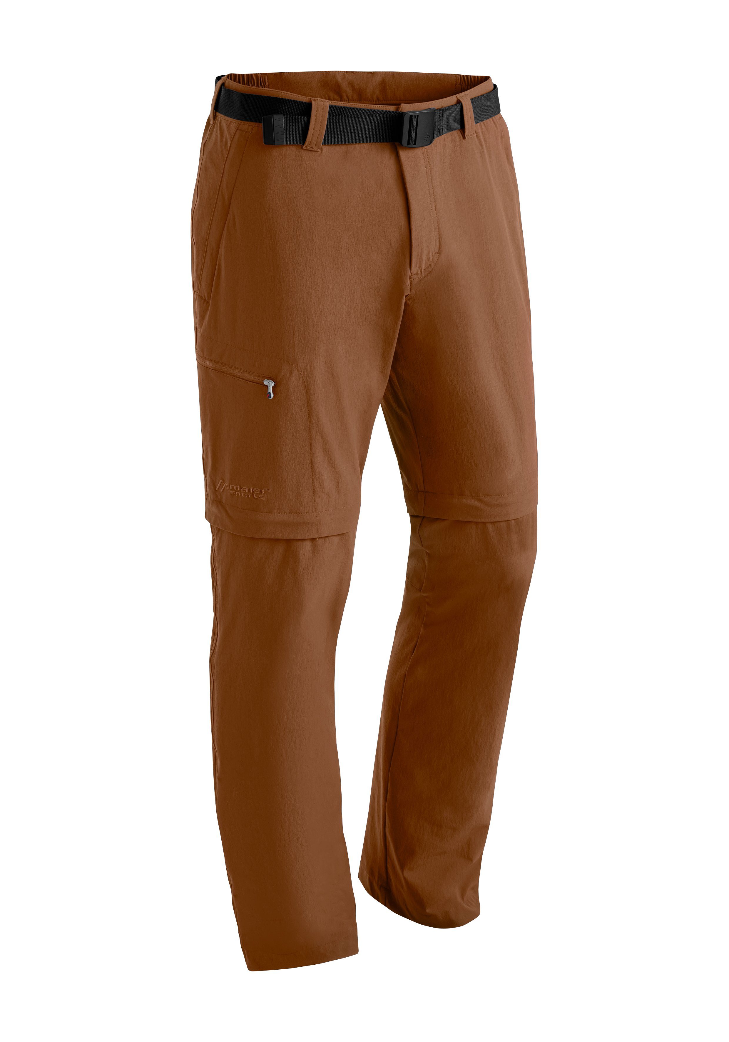 Maier Sports Functionele broek TAJO Heren wandelbroek, afritsbare outdoorbroek, 4 zakken, regular fit heren broeken maat 52 bruin