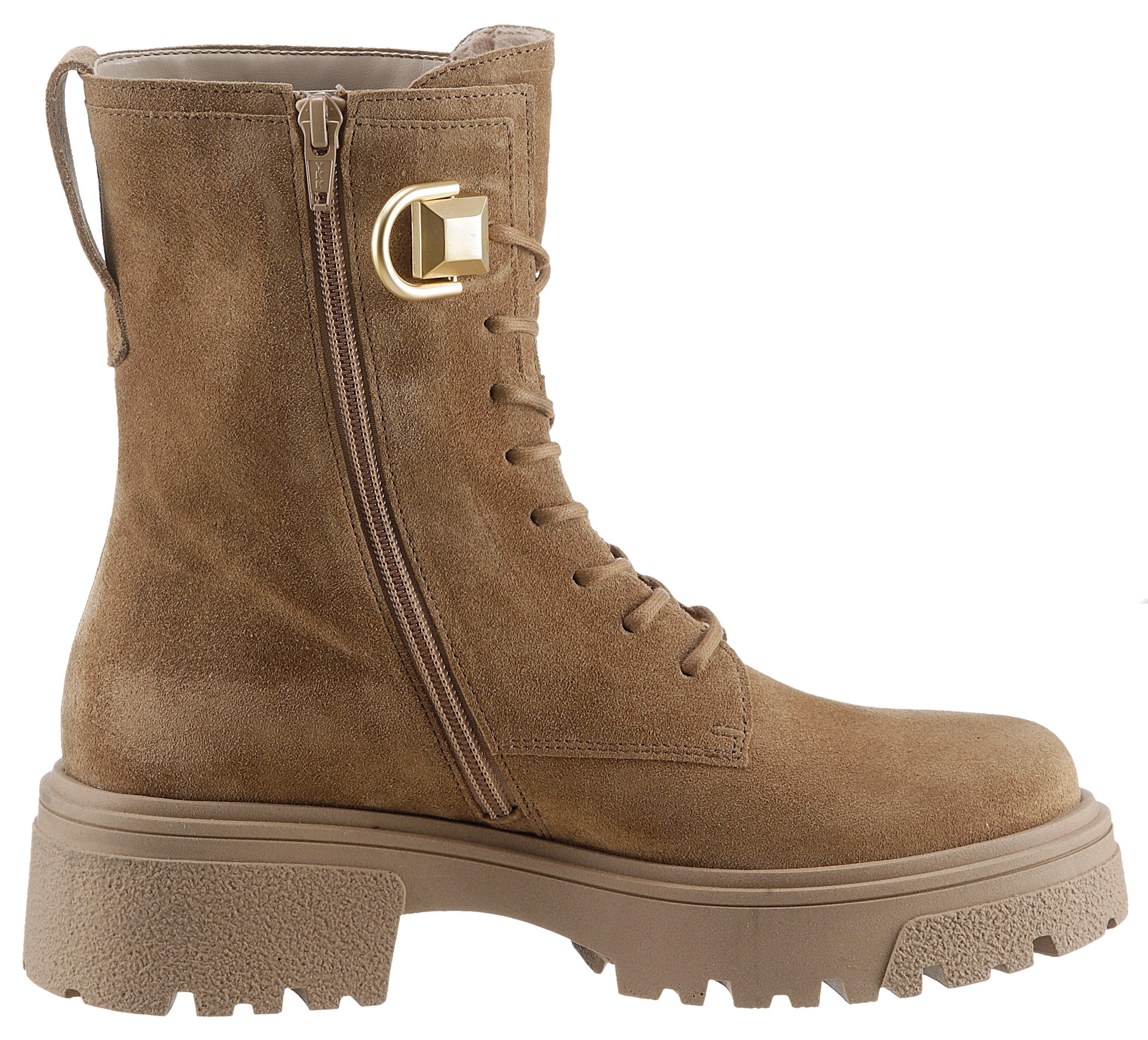 Gabor Veterlaarsjes blokhak, plateau, veterschoenen met best fitting-uitrusting