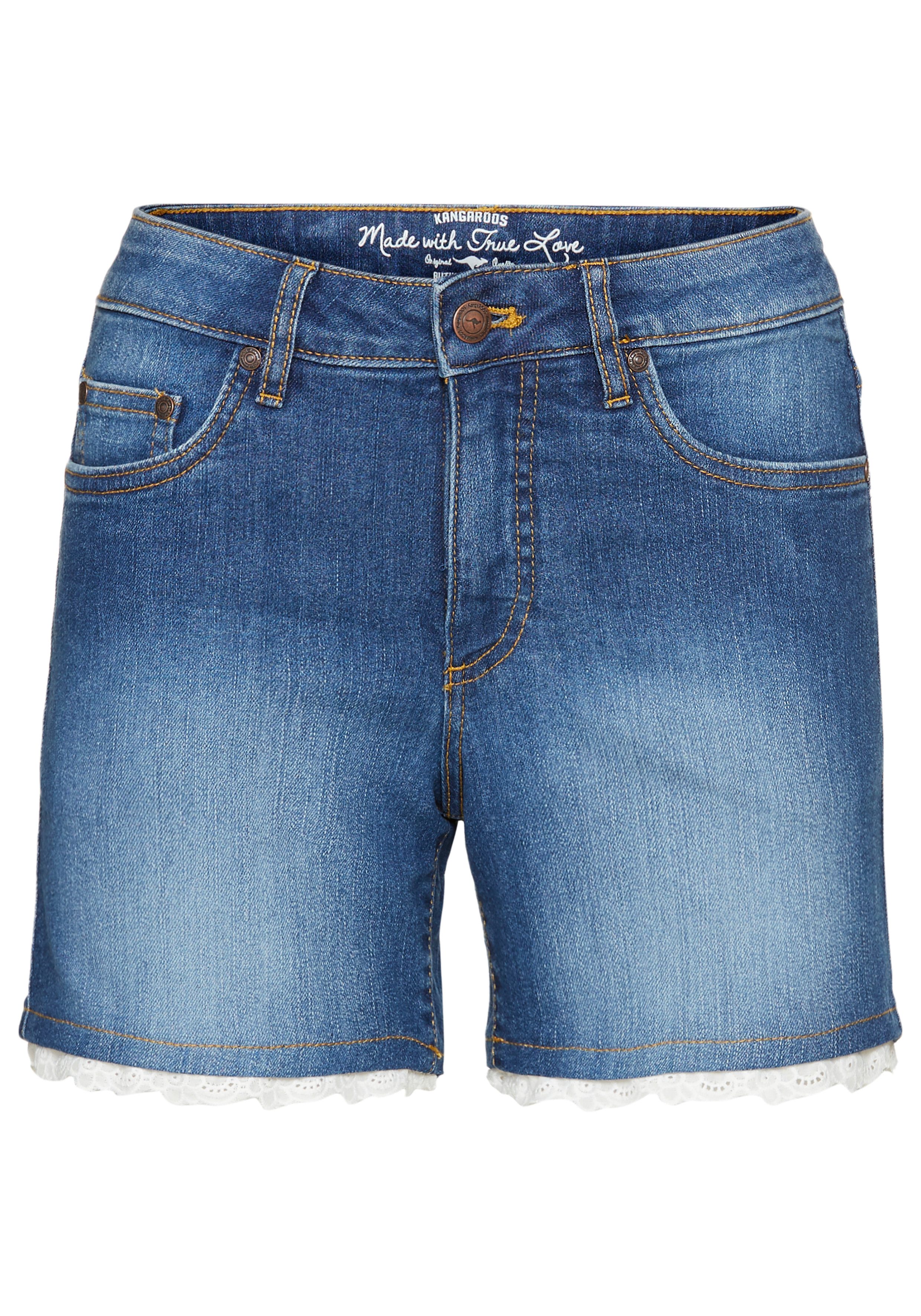 KangaROOS Jeansshort met kant