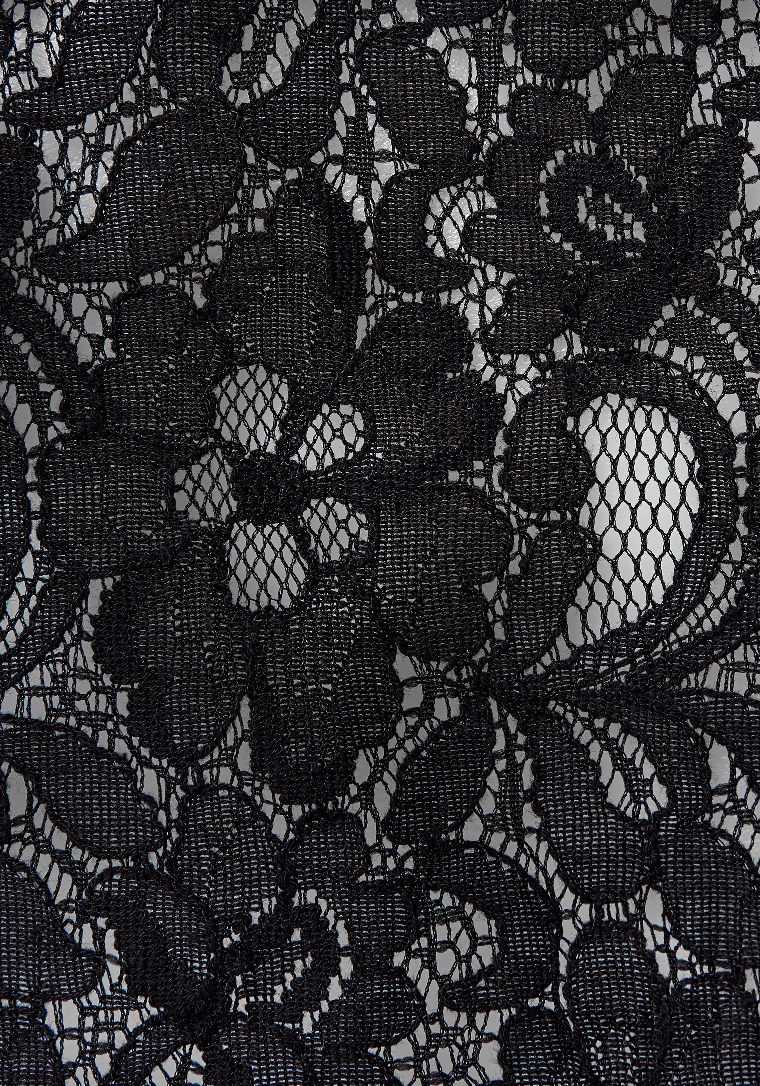 Lascana Kanten blouse met overhemdkraag kanten blouse transparante blouse feestelijk