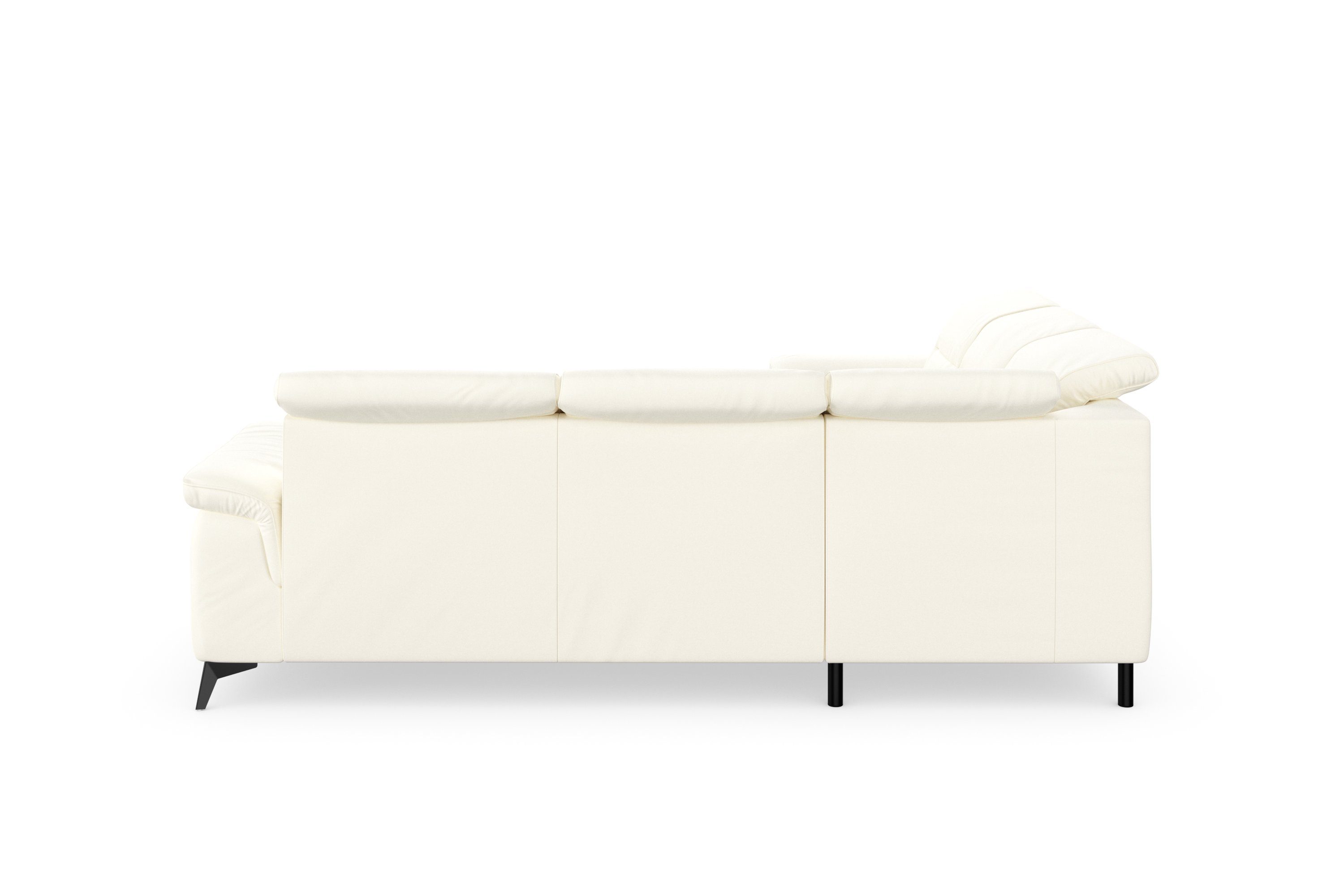 sit&more Hoekbank Sinatra L-vorm optioneel met verstelbare hoofdsteun en armleuning, metalen poten