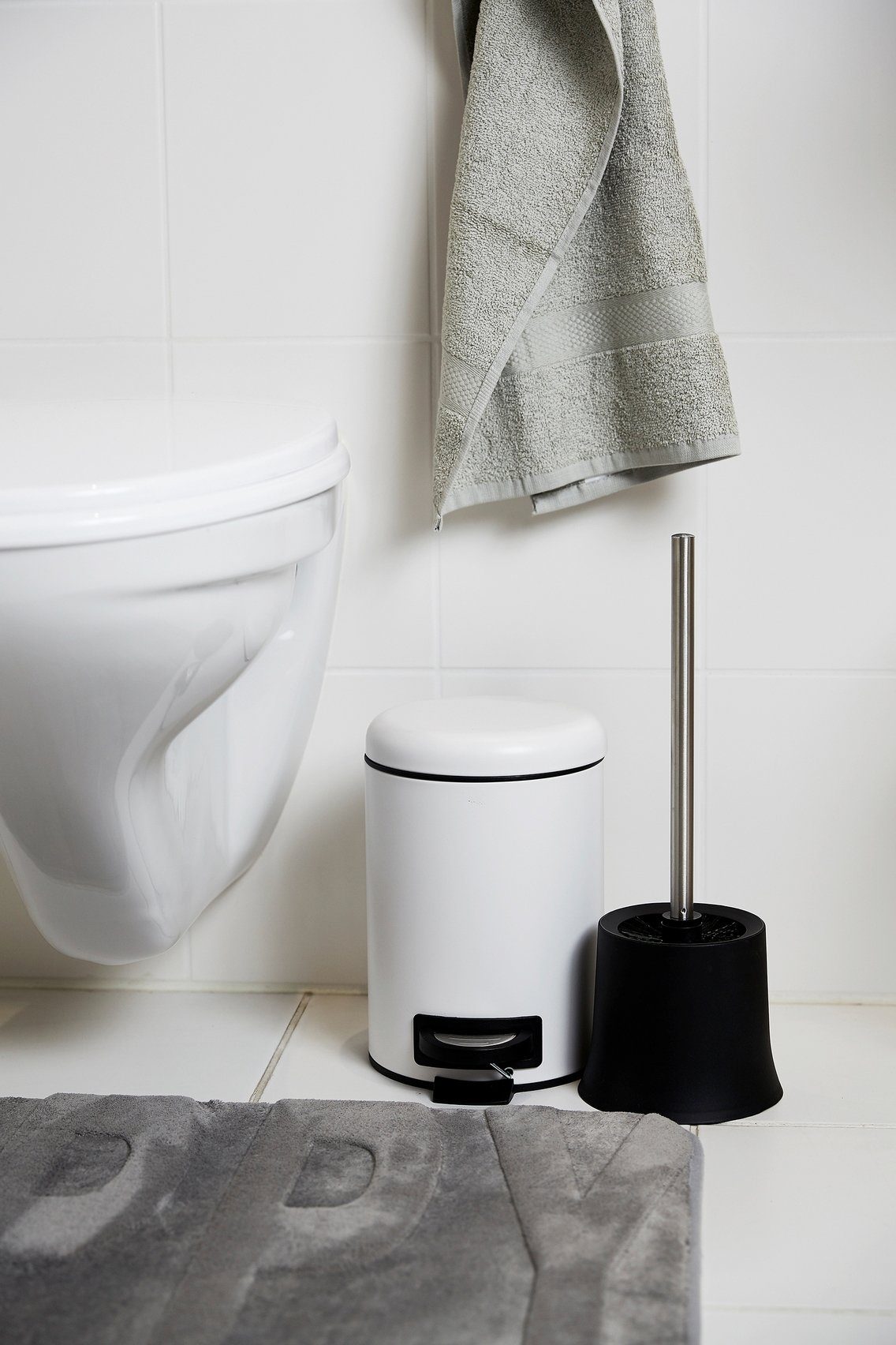 WENKO Toiletset Basic zwart (1 stuk)