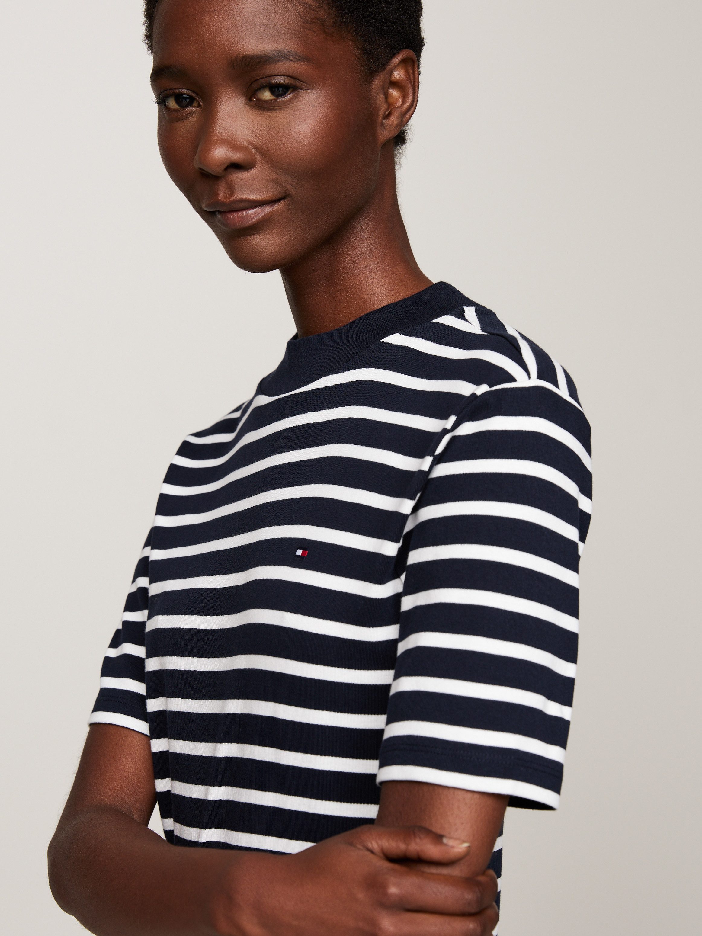Tommy Hilfiger Shirtjurk SLIM CODY MOCK-NK DRESS
