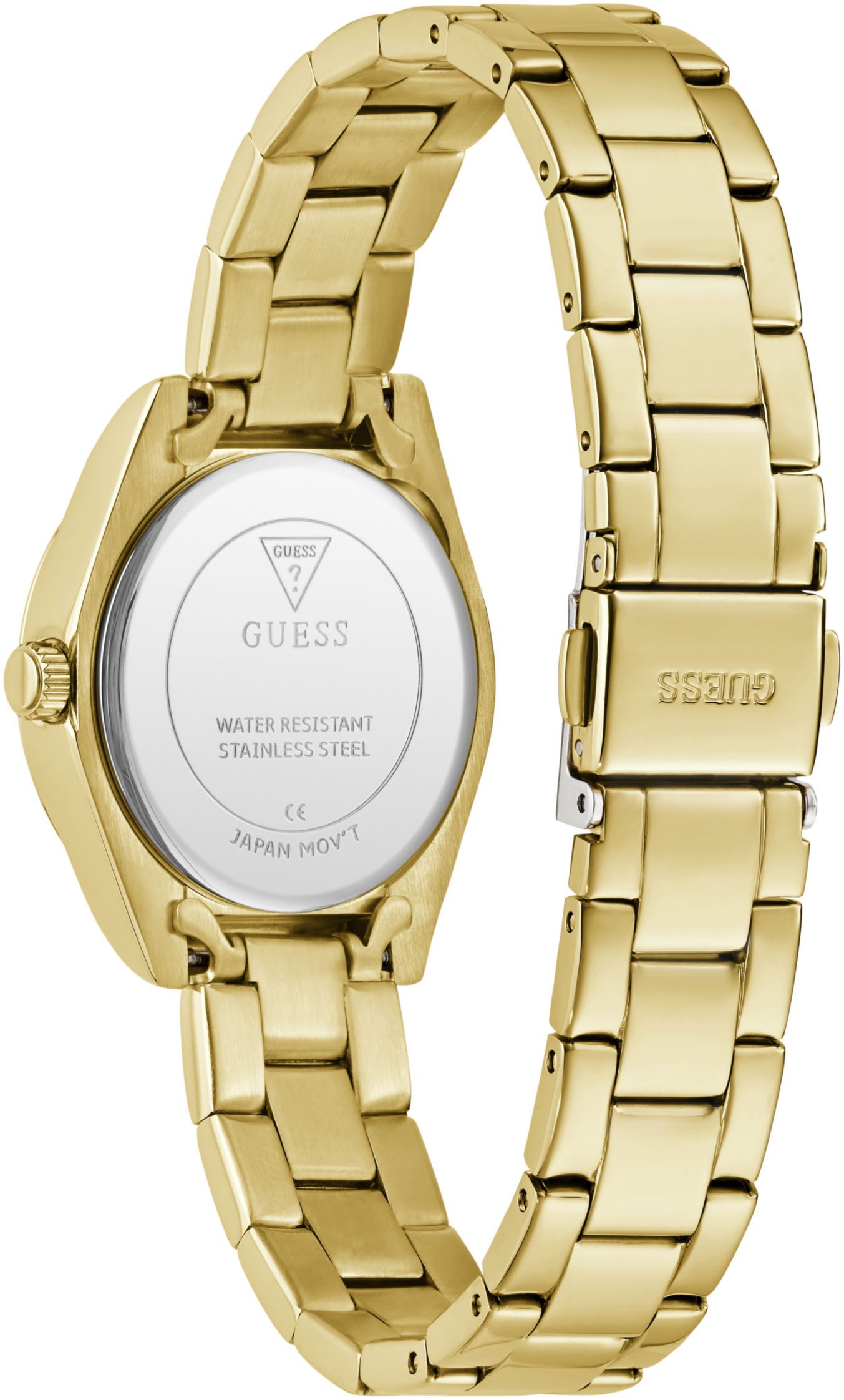 Guess Kwartshorloge MINI LUNA GLITZ Horloge, dameshorloge, stalen armband