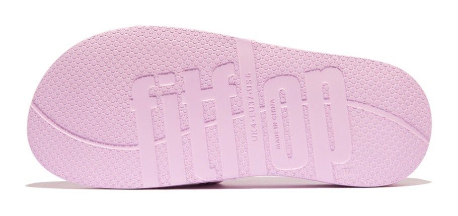 Fitflop Slippers IQUSHION ARROW KNIT SLIDES sleehak, zomerschoen, slippers met logo op de bandage