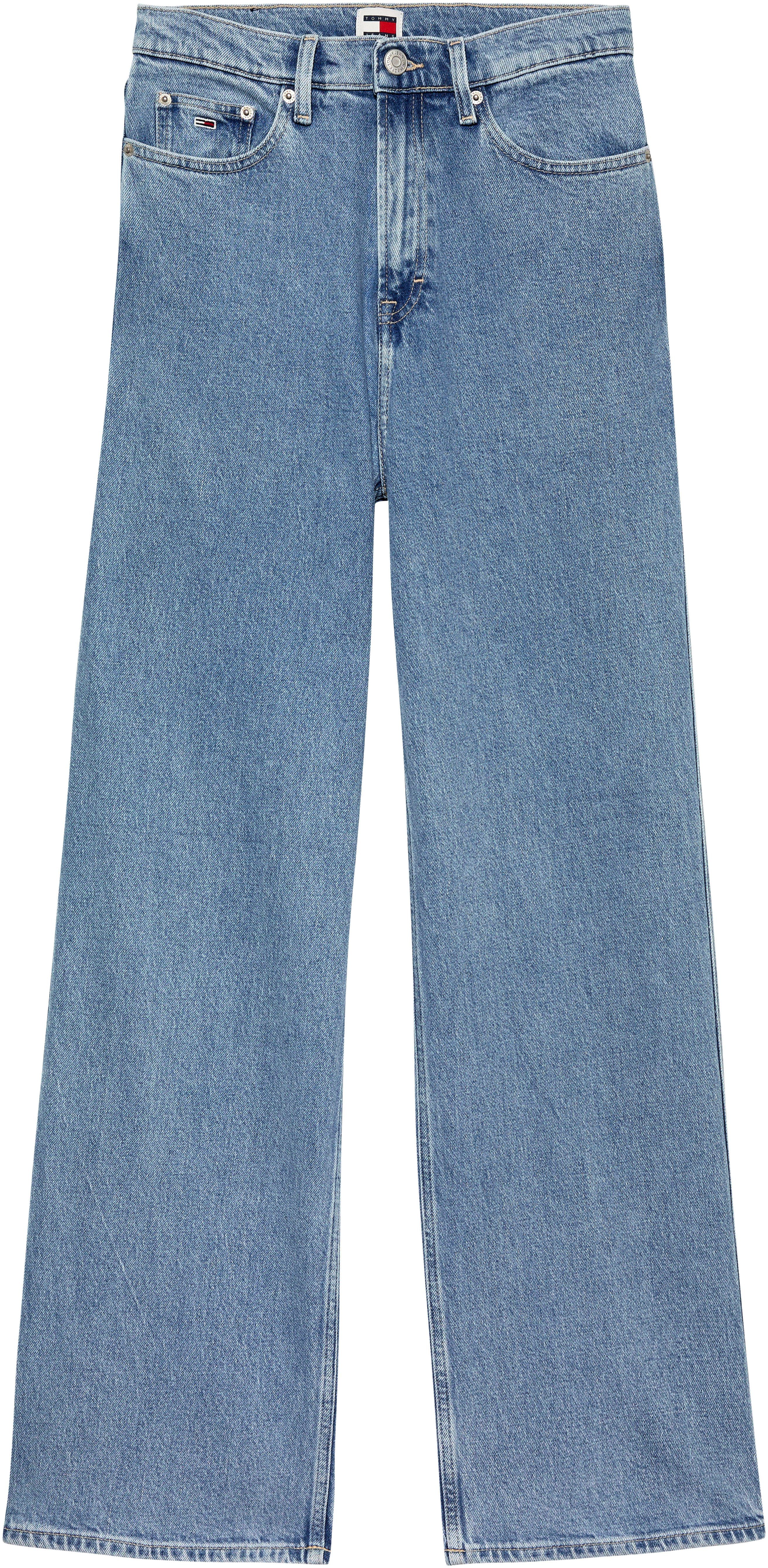 TOMMY JEANS Wijde jeans CLAIRE HGH WD BH4116 met tommy jeans merklabel & badge