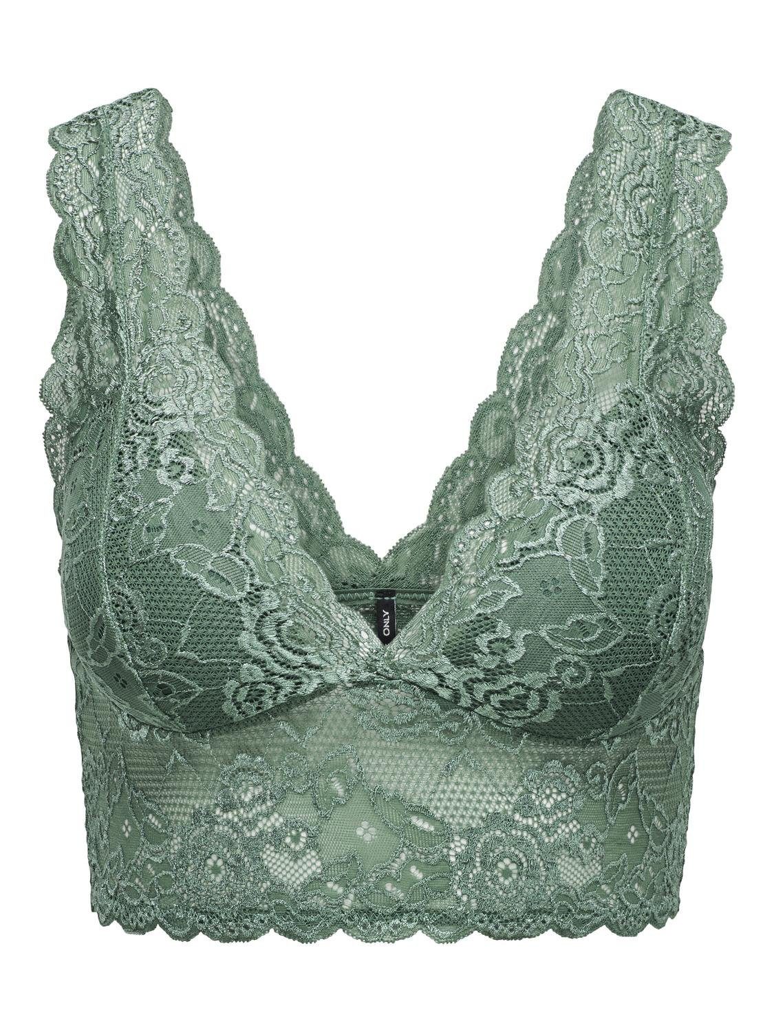 ONLY voorgevormde bralette ONLCHLOE olijfgroen