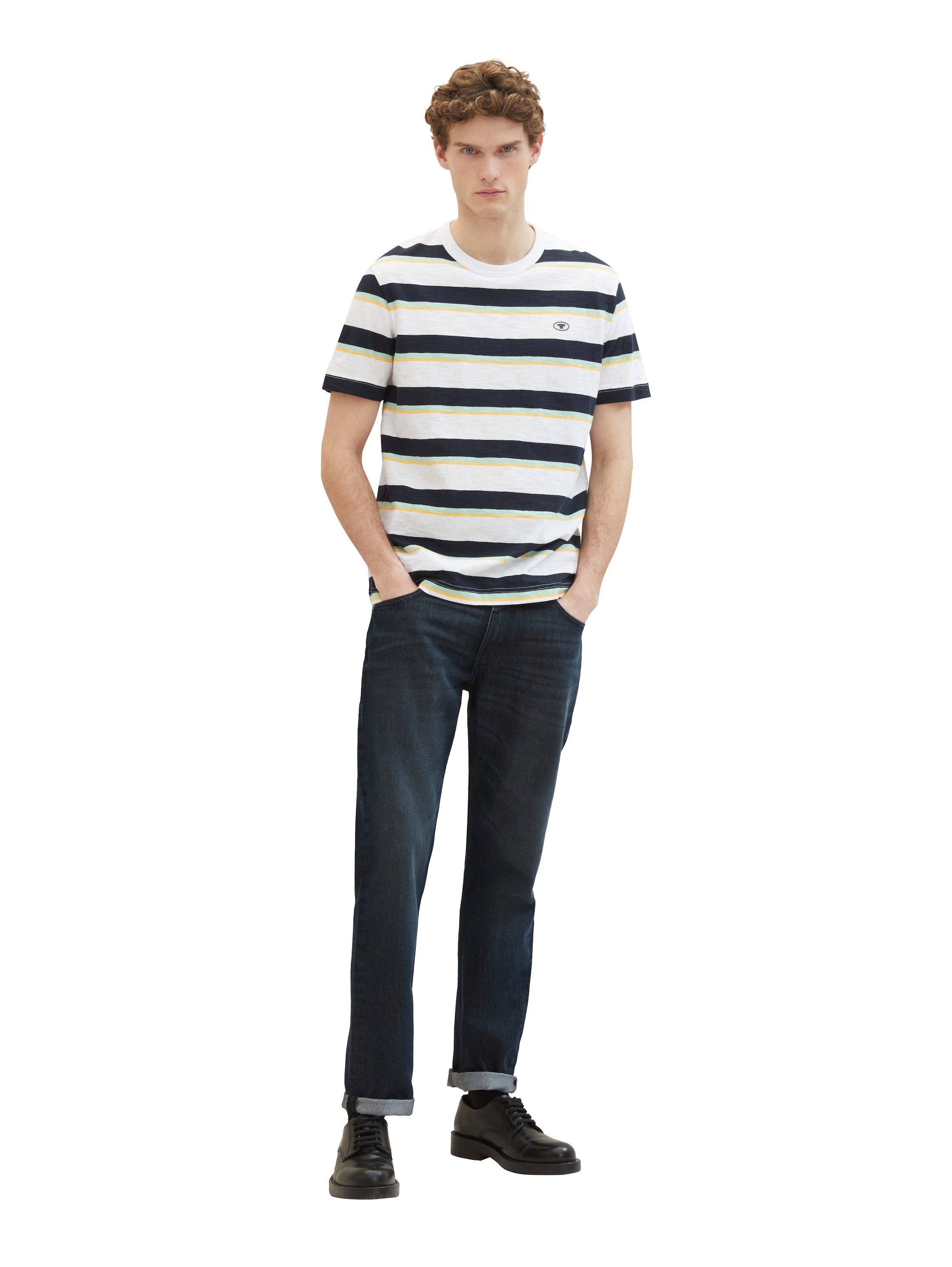 Tom Tailor Shirt met ronde hals met gestreept patroon