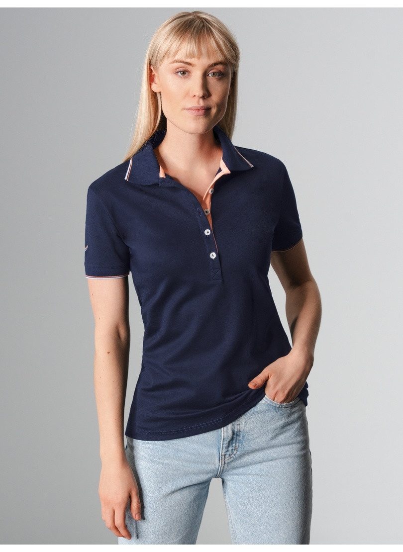 Trigema Poloshirt slim fit poloshirt met lange knopenlijst (1-delig)
