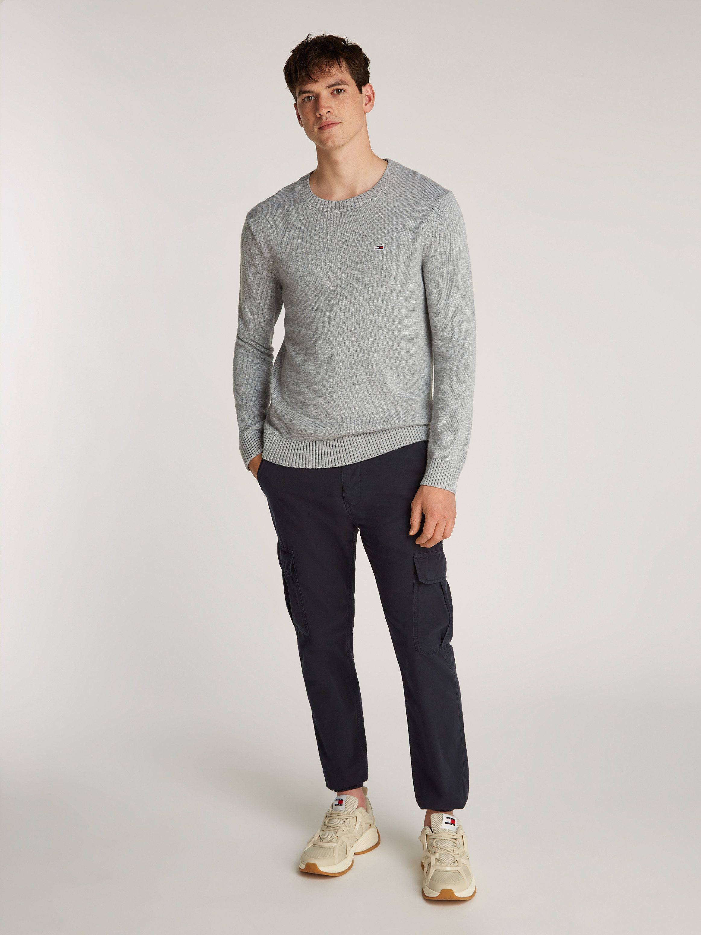 TOMMY JEANS Gebreide trui TJM SLIM ESSNTLS C-NECK SWEATER