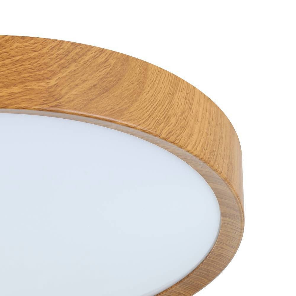 EGLO Plafondlamp MUSURITA plafondlamp, woonkamerlamp, houtlook, staal + kunststof (1 stuk)