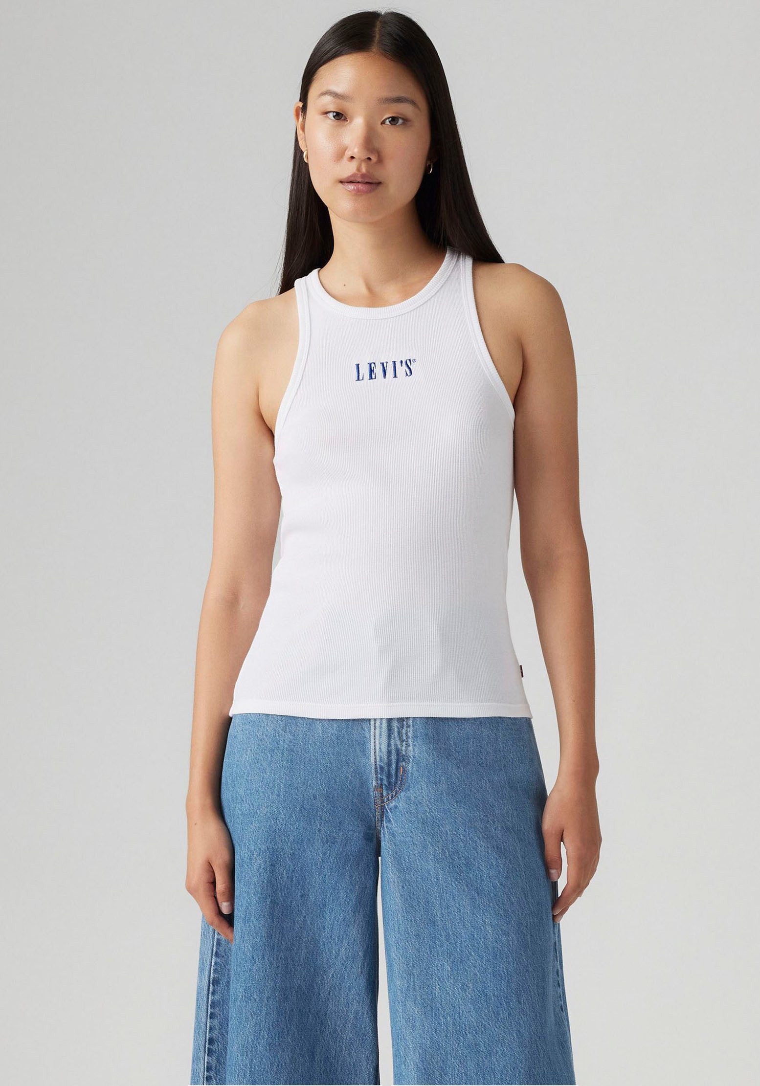 Levi's® Geribde tanktop GRAPHIC GEMINI met logo-borduurwerk en structuur-look