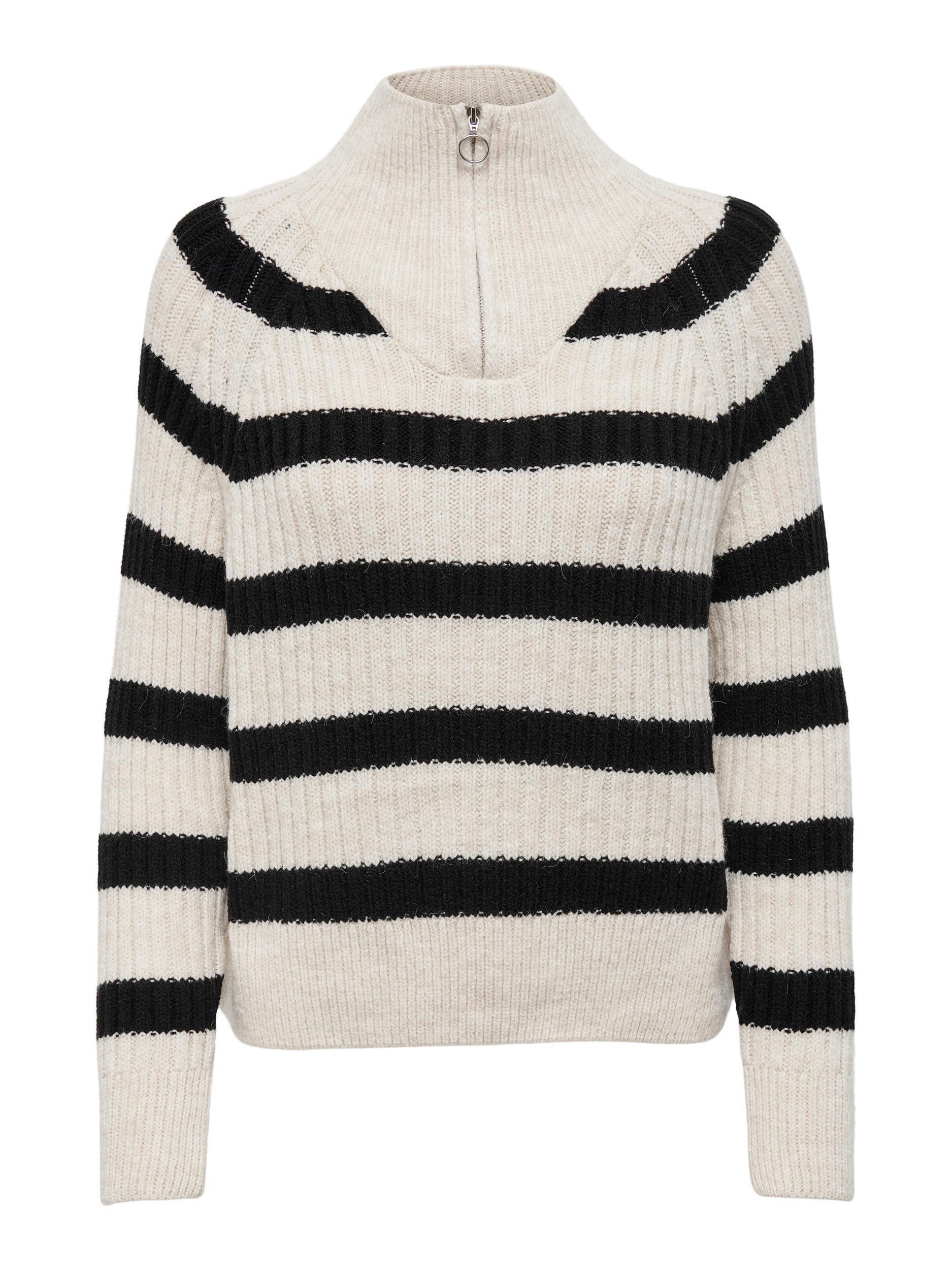 Only Trui met staande kraag ONLLEISE FREYA LS ZIP HIGH NECK KNT NOOS