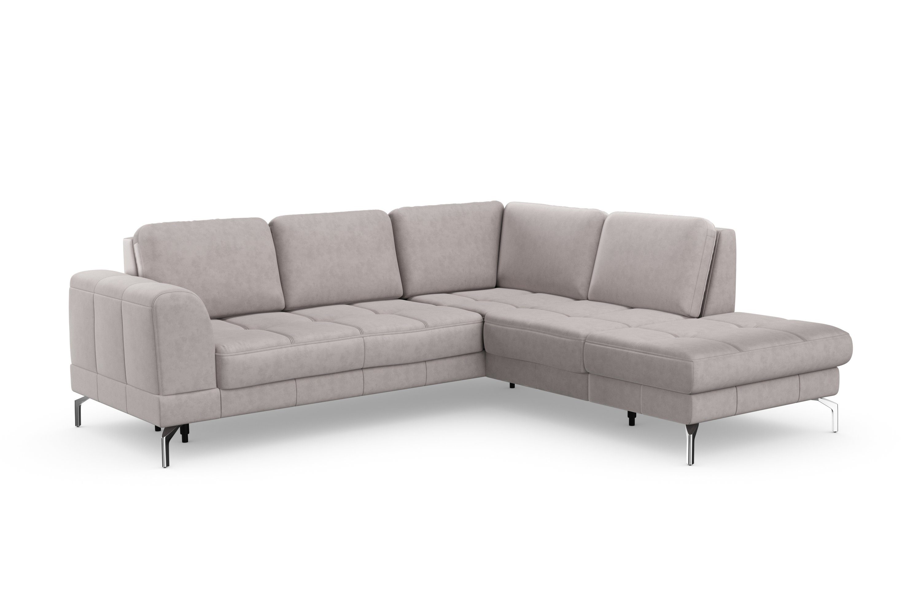 sit&more Hoekbank Bendigo L-vorm inclusief zitdiepteverstelling, bodemvrijheid 15 cm, in 2 pootkleuren