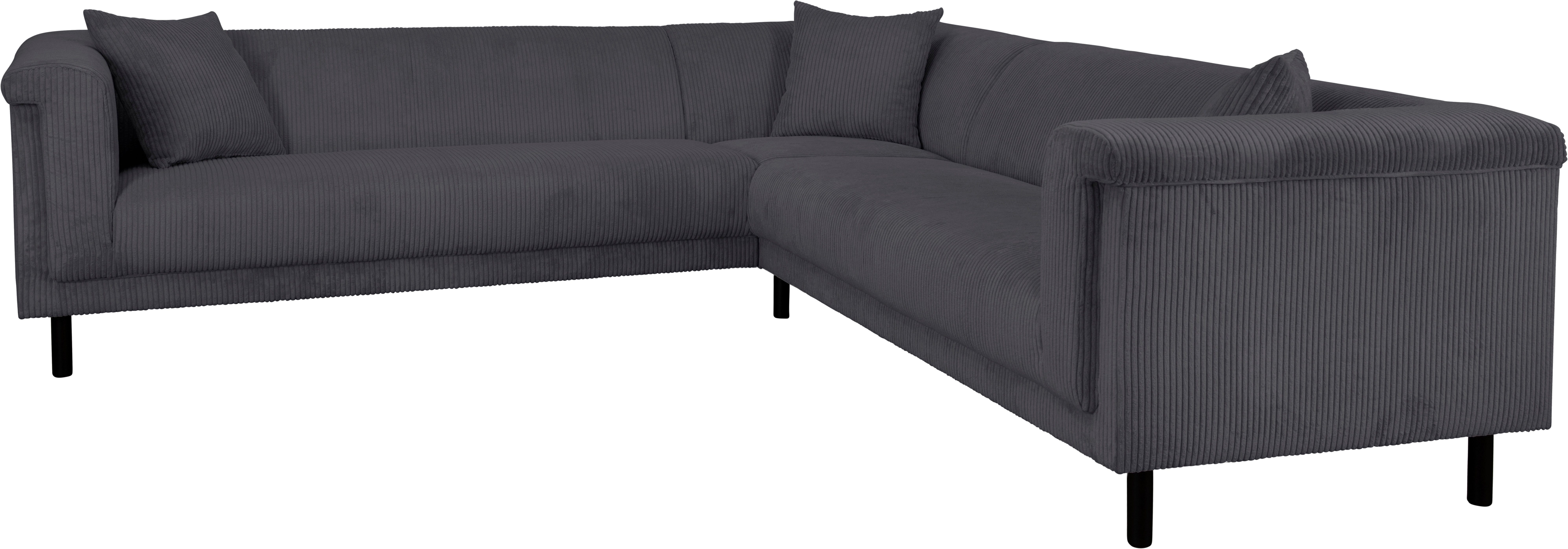 INOSIGN Hoekbank AGNIA L-vorm BxDxH: 244x244x71 cm incl. sierkussen, gelijkbenig, ook in cord