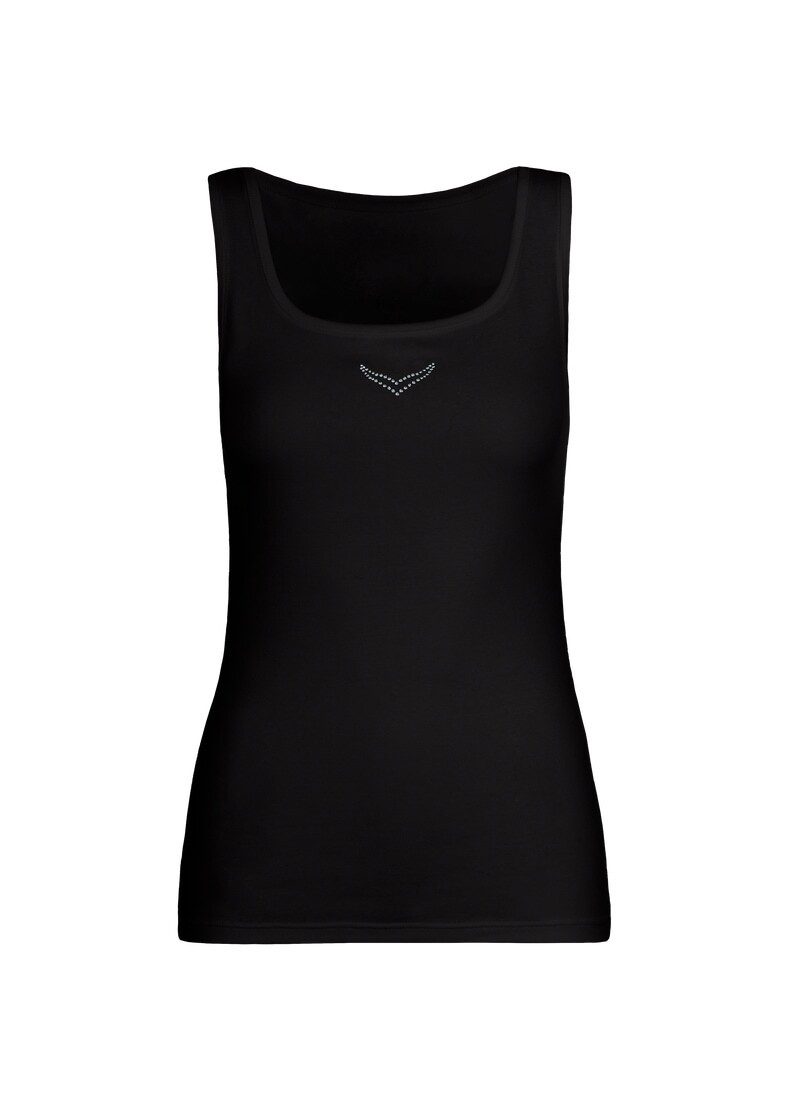 Trigema Tanktop TRIGEMA hemdshirt met kristallen (1-delig)