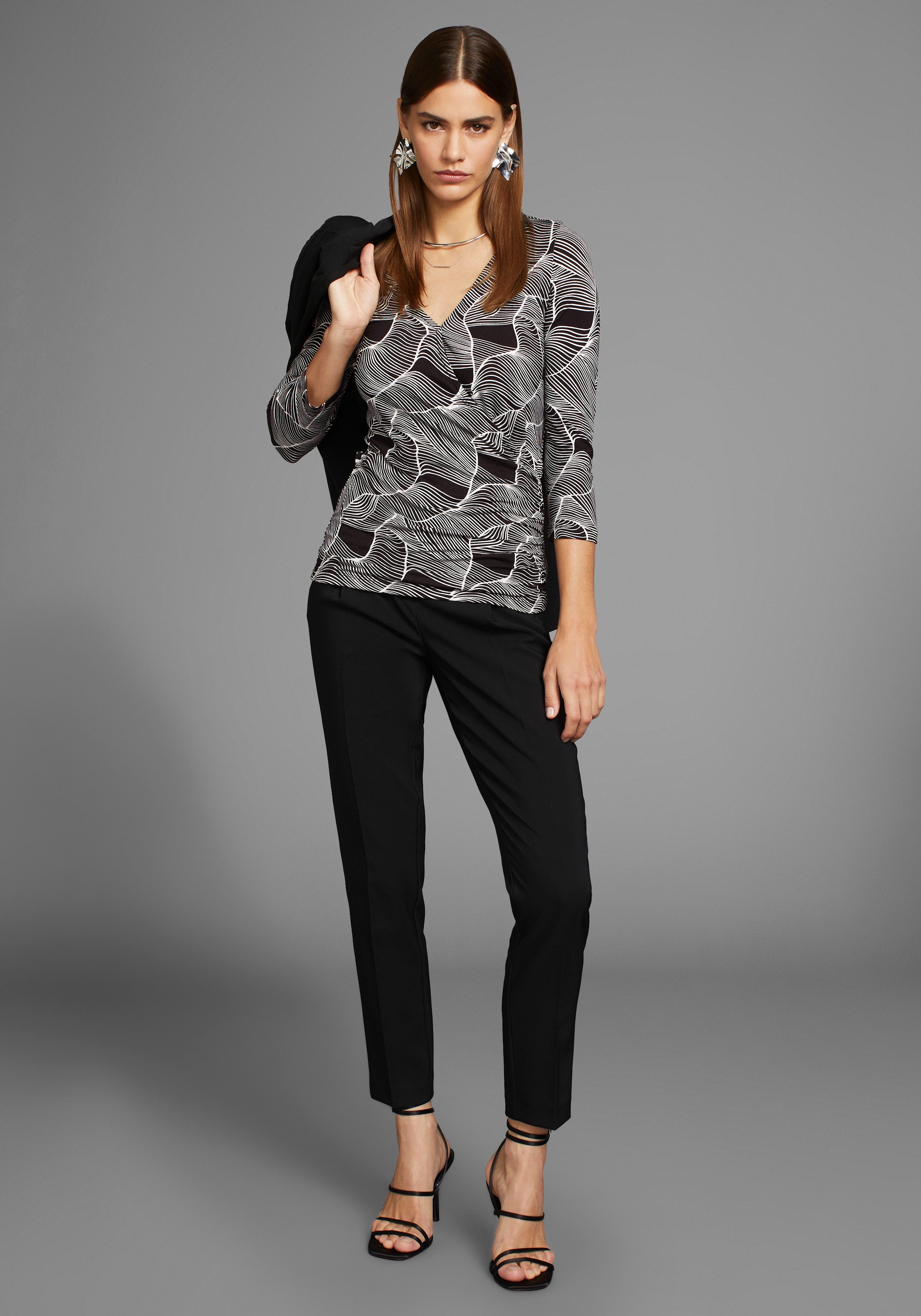 HECHTER PARIS Shirt met 3/4 mouwen met een moderne print - nieuwe collectie