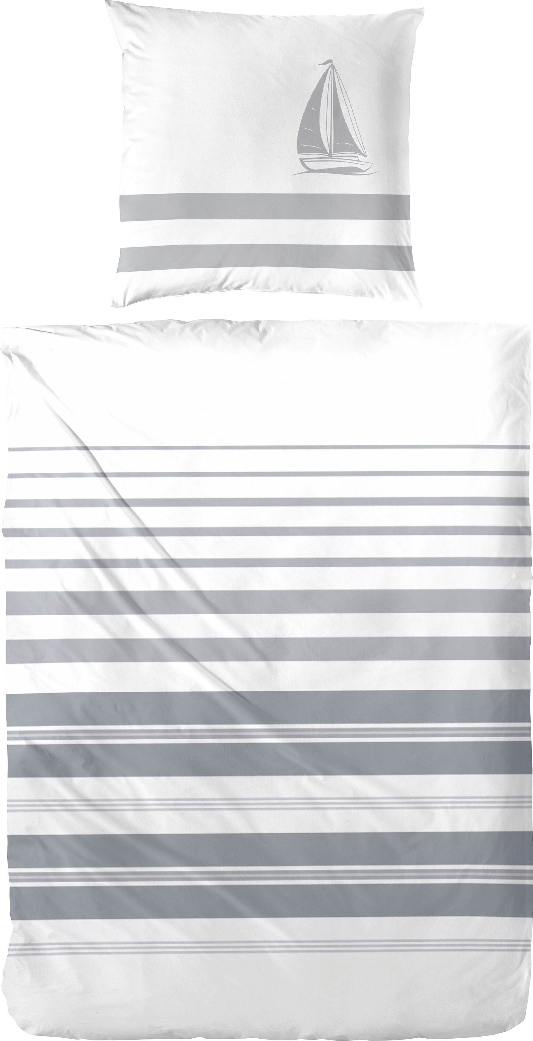 Primera Overtrekset Maritiem in frisse maritieme stijl (2-delig) dekbedovertrekken wit