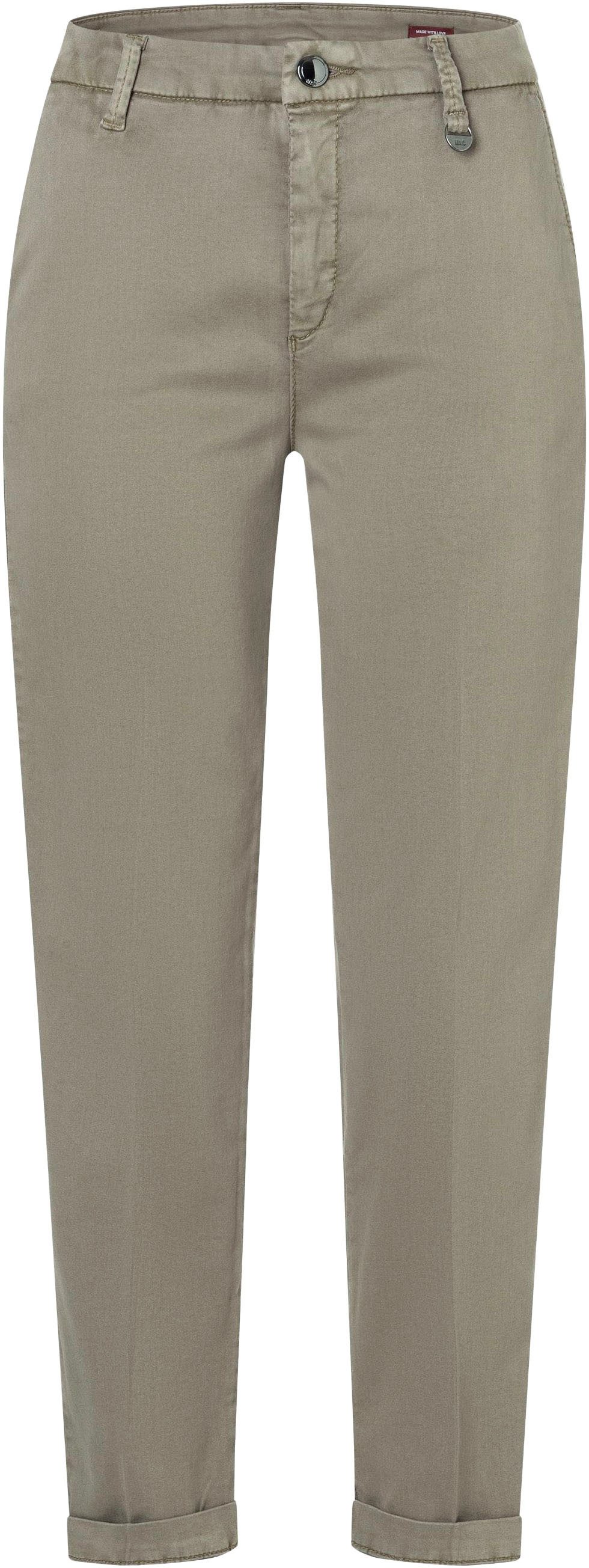 MAC Chino turn up met subtiele glans, elegant en sportief tegelijk