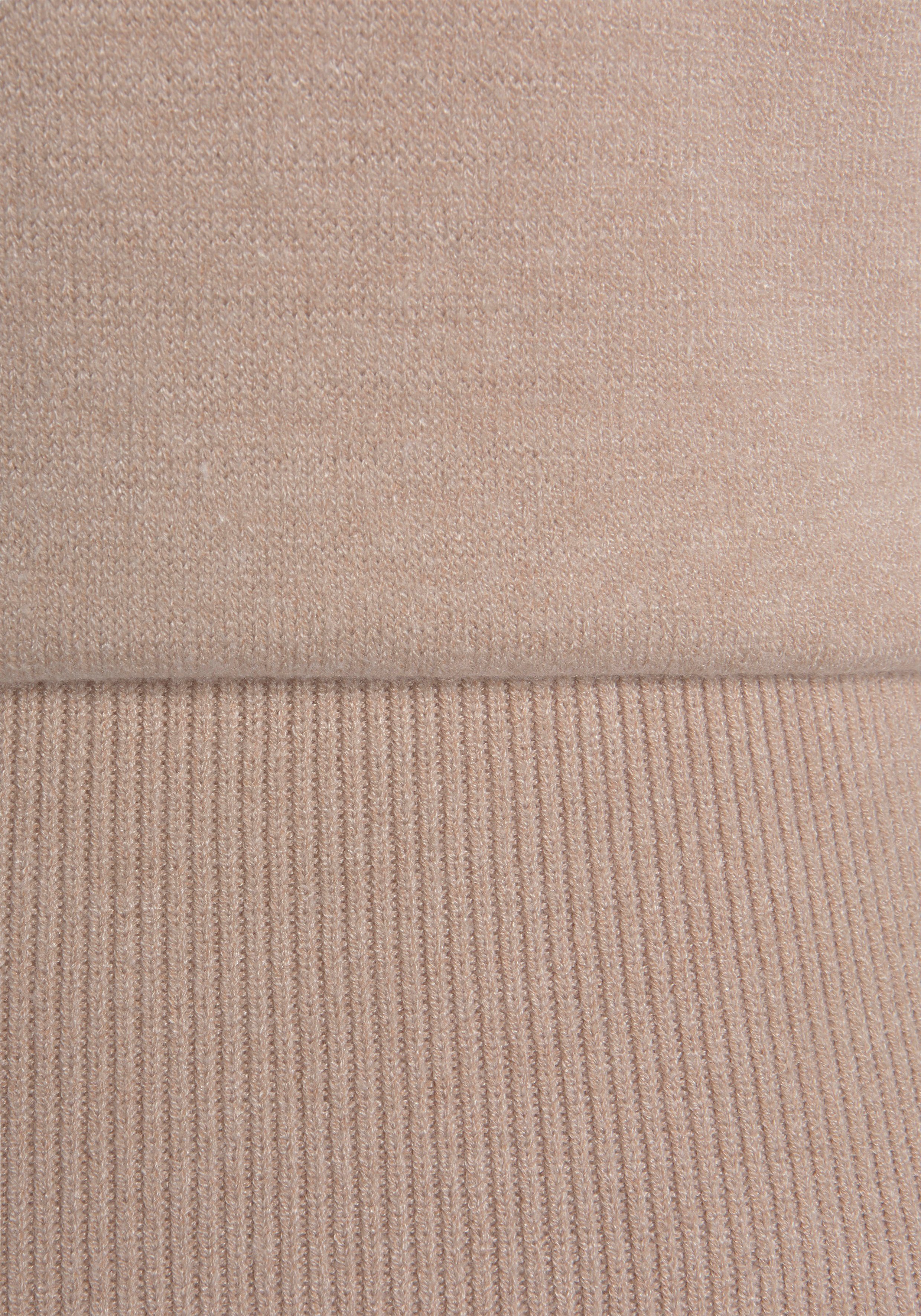 Lascana Gebreide jurk met kabelpatroon elegante herfst- en winterjurk minijurk