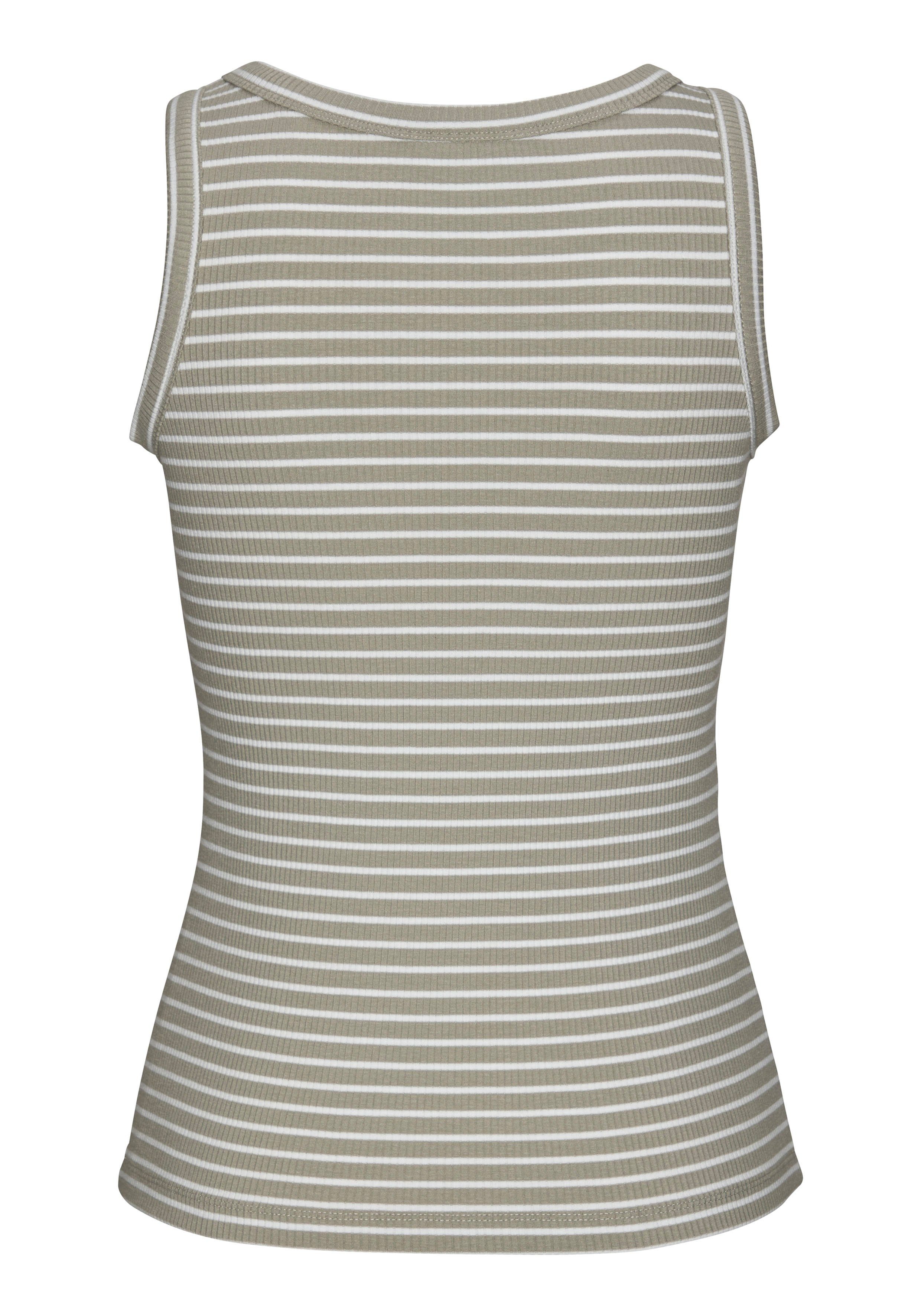 Elbsand Tanktop ISA van zachte ribkwaliteit, zomers top in streeplook