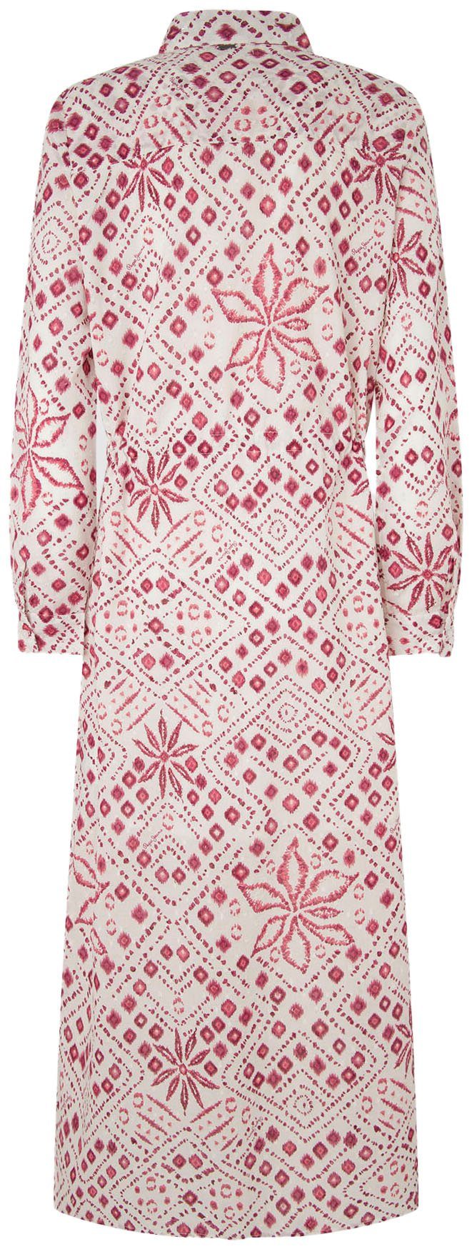 Pepe Jeans Blousejurk PAZ allover bedrukt, met bindband