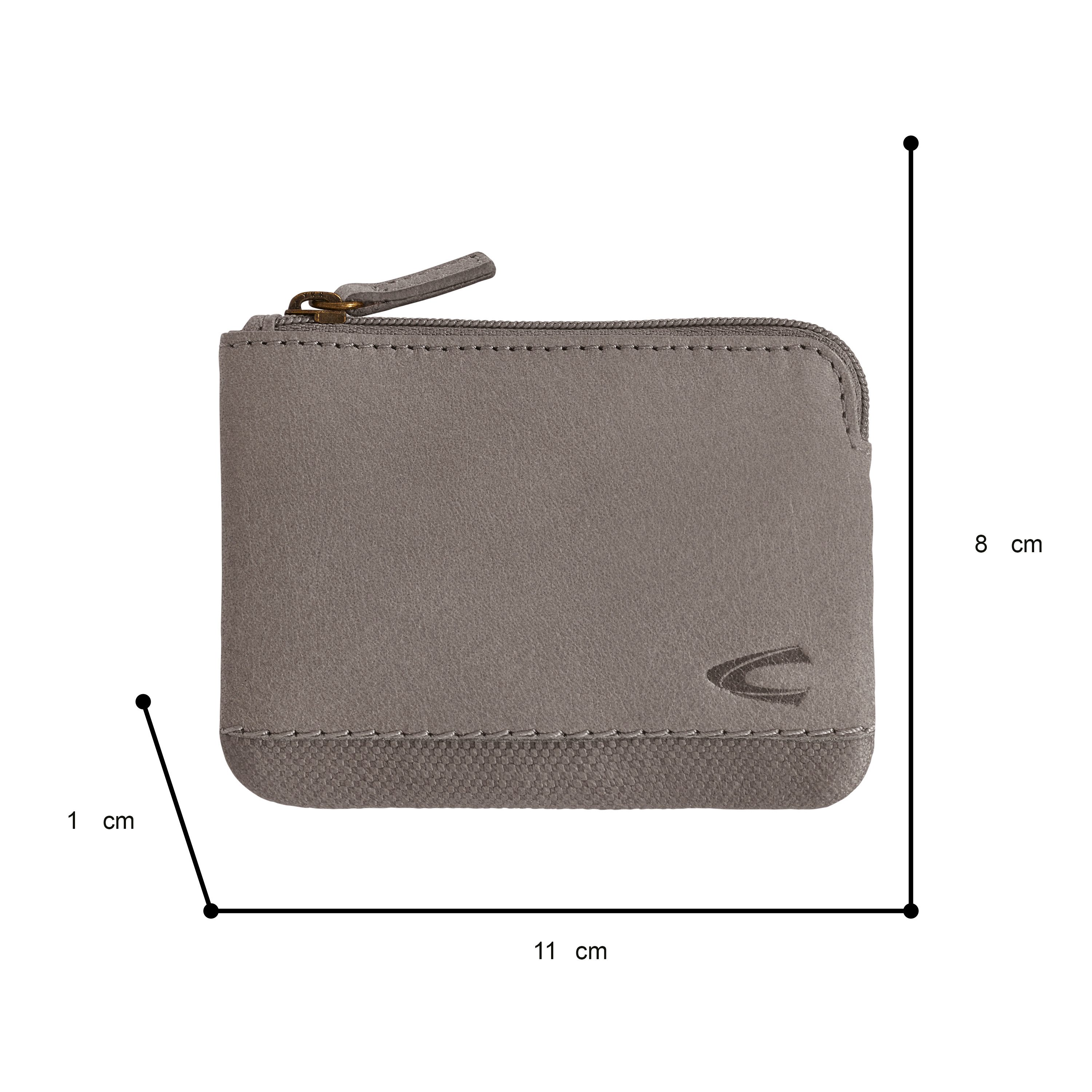camel active Sleutelzakje NIMBUS zacht nerfleer met licht contrasterende siersteken, subtiel logo