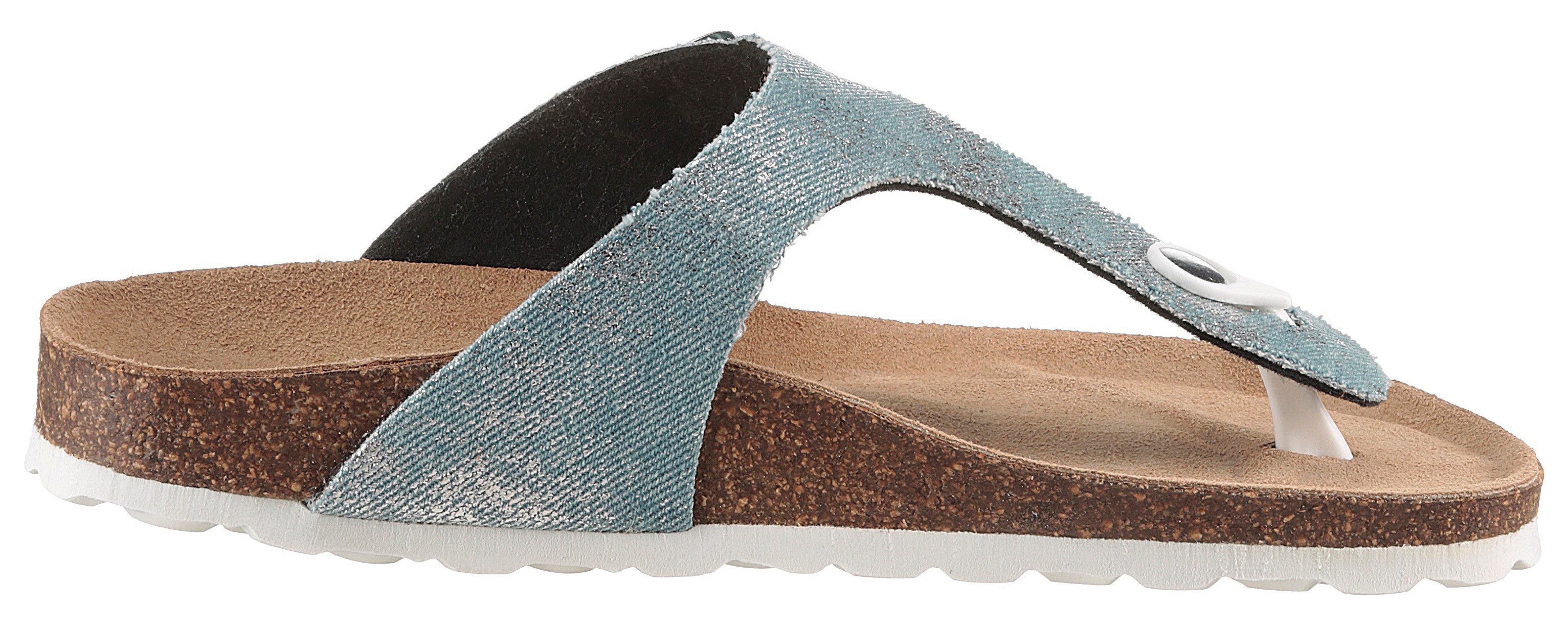 Aniston SHOES Teenslippers , strandschoen, zomerschoen, vakantieschoen, metallic - nieuwe collectie