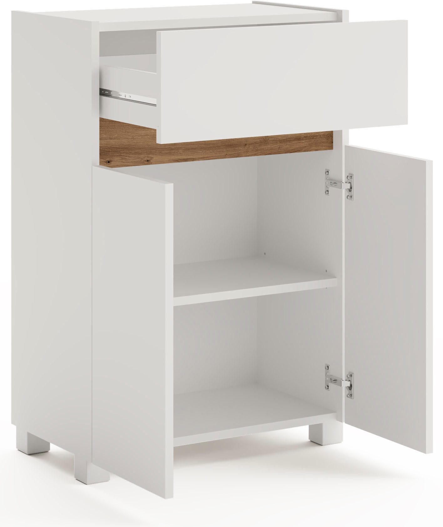 Schildmeyer Halfhoge kast Cosmo, breedte 56 cm Grepenloze deuropening, traverse in wilde eik decor