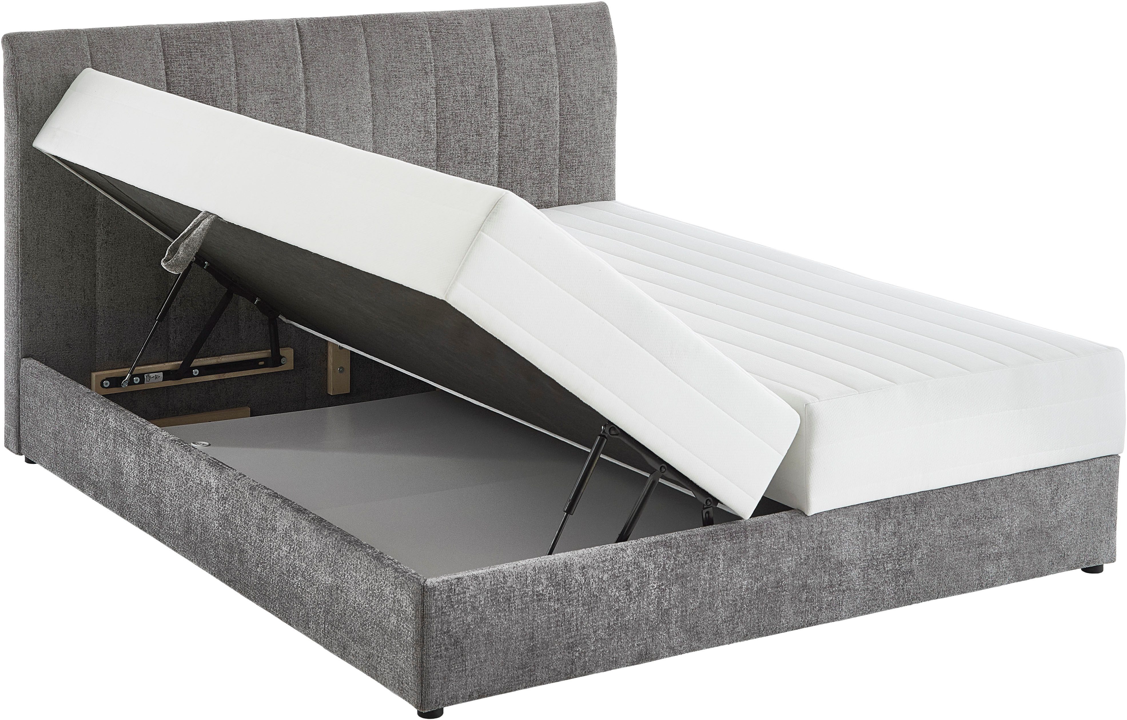 ATLANTIC home collection Boxspring ALISIA Met pocketvering, bedlade en kussenrol in originele bekleding