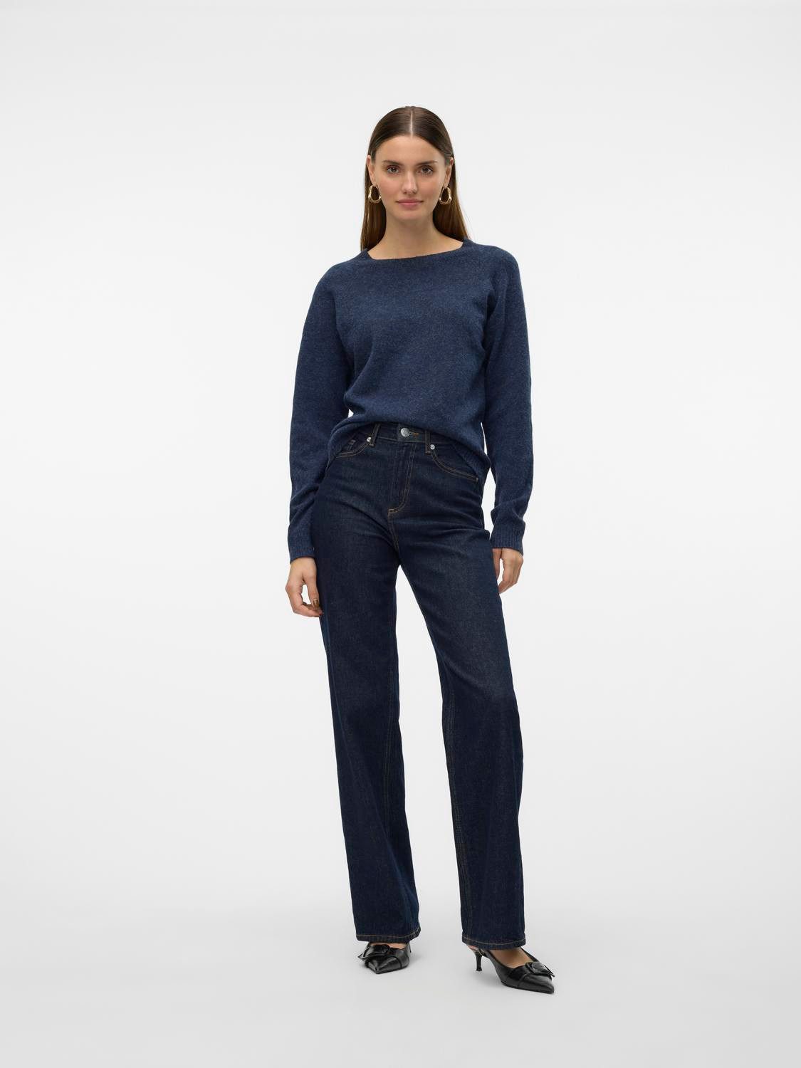 Vero Moda Trui met ronde hals VMDOFFY LS O-NECK BLOUSE GA NOOS