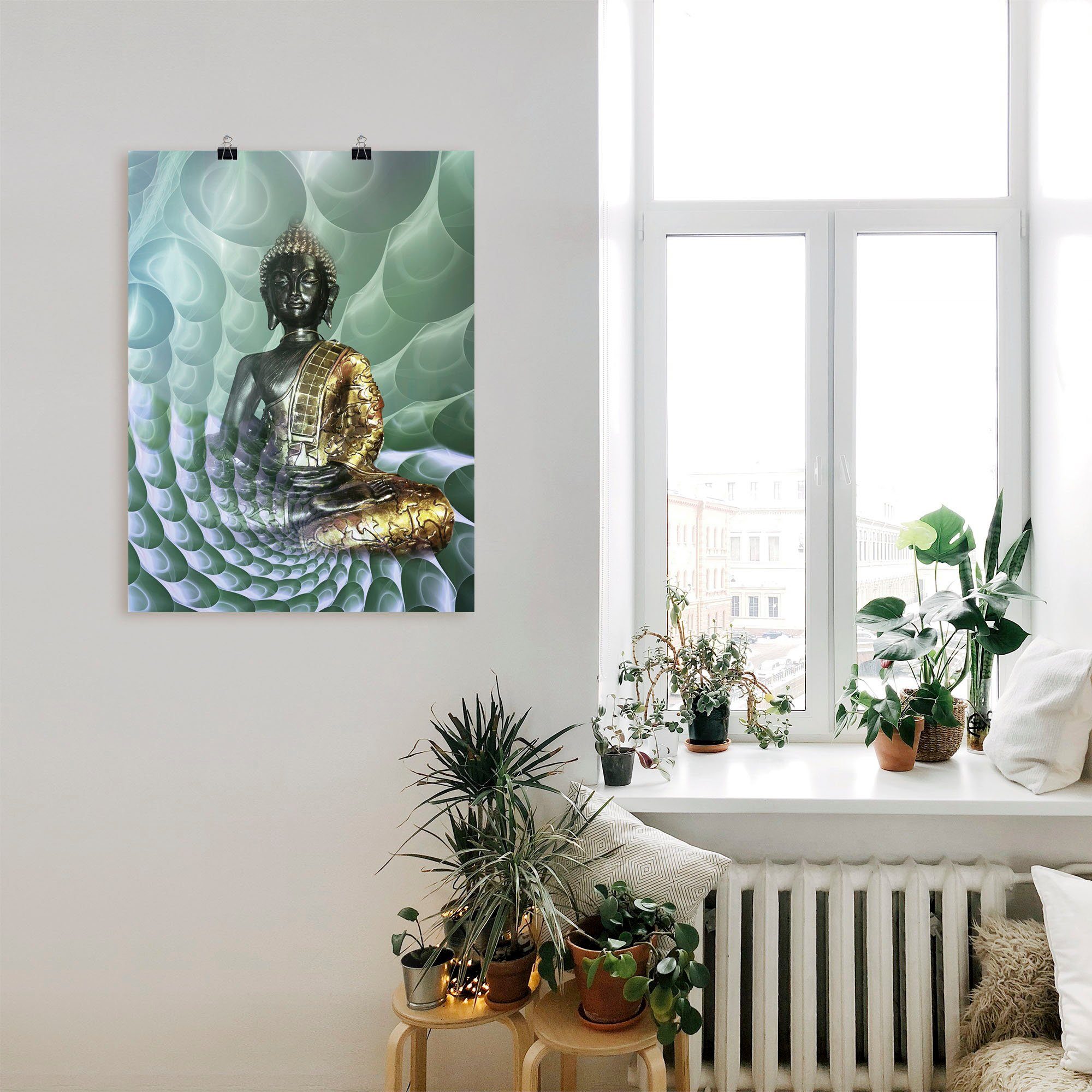 Artland Artprint Boeddha’s droomwereld CB als artprint van aluminium, artprint voor buiten, artprint op linnen, poster, muursticker