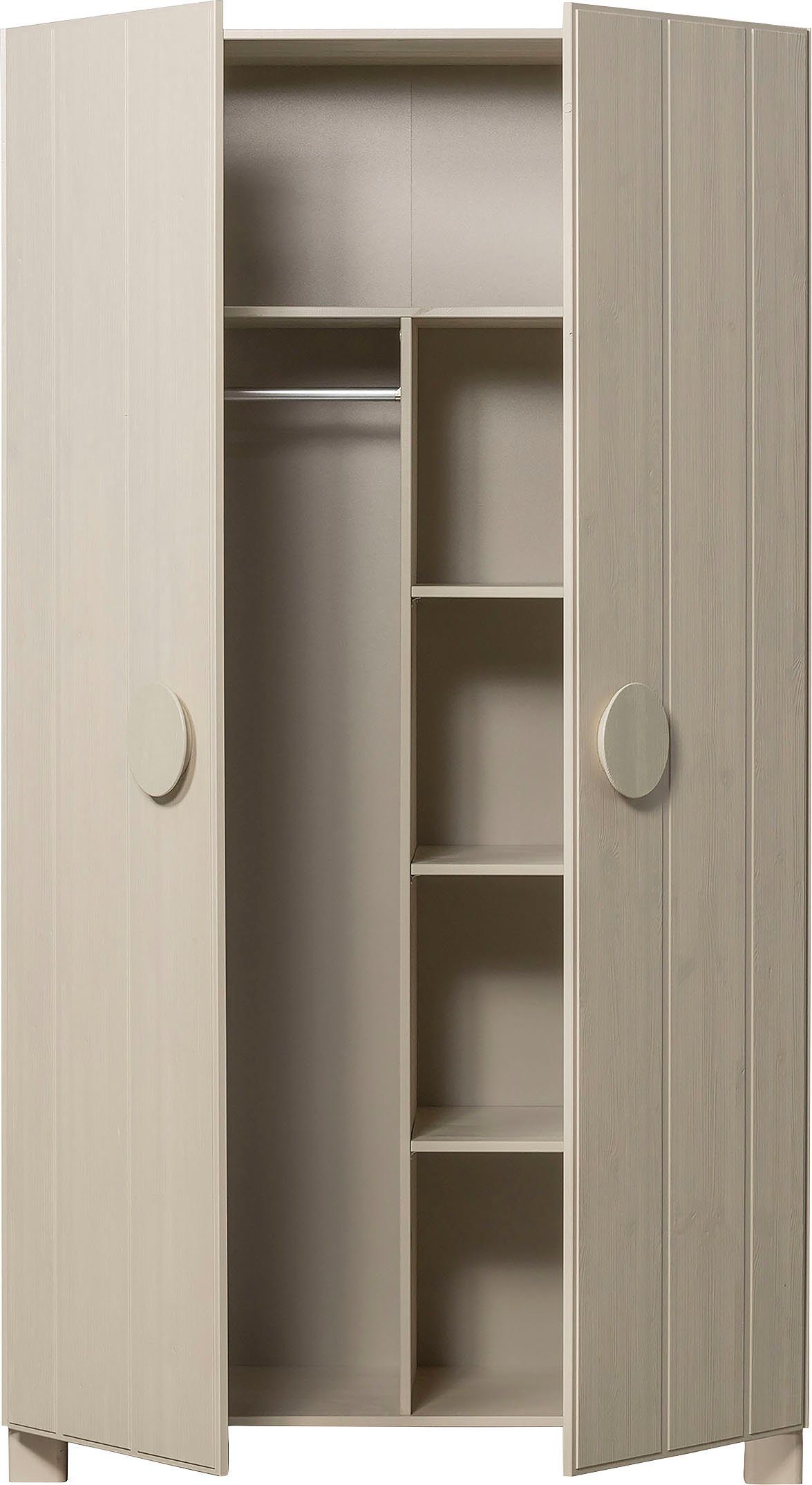 WOOOD Multifunctionele kast Noah Opbergkast, Hal kast met kledingstang, h 200 cm x b 110 cm