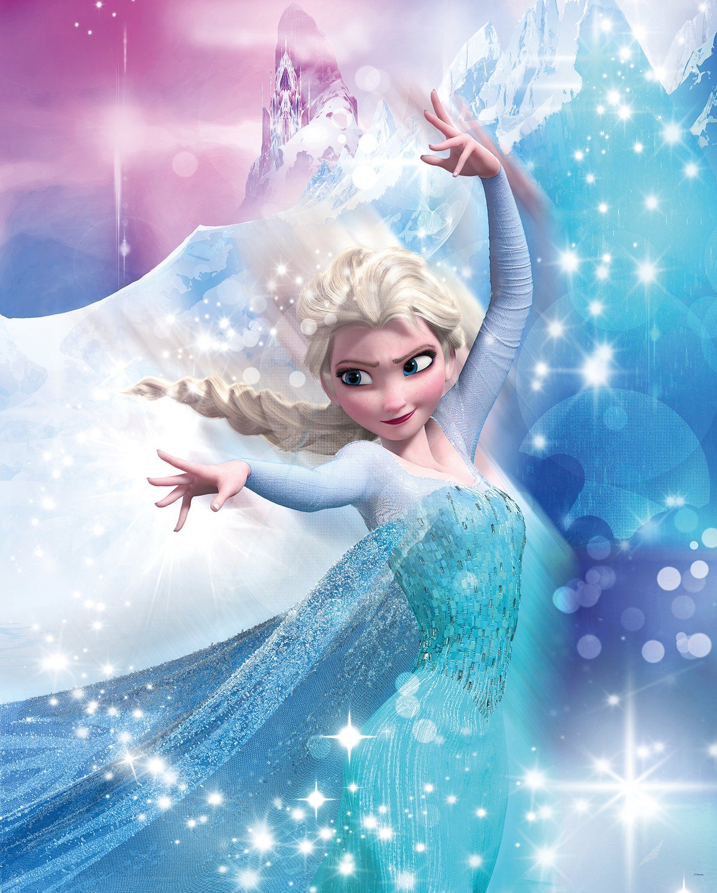 Komar wanddecoratie Frozen 2 Elsa Action, zonder lijst